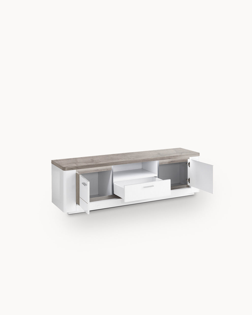 BELLARIA TV unit with LED, 2 doors and 1 drawer