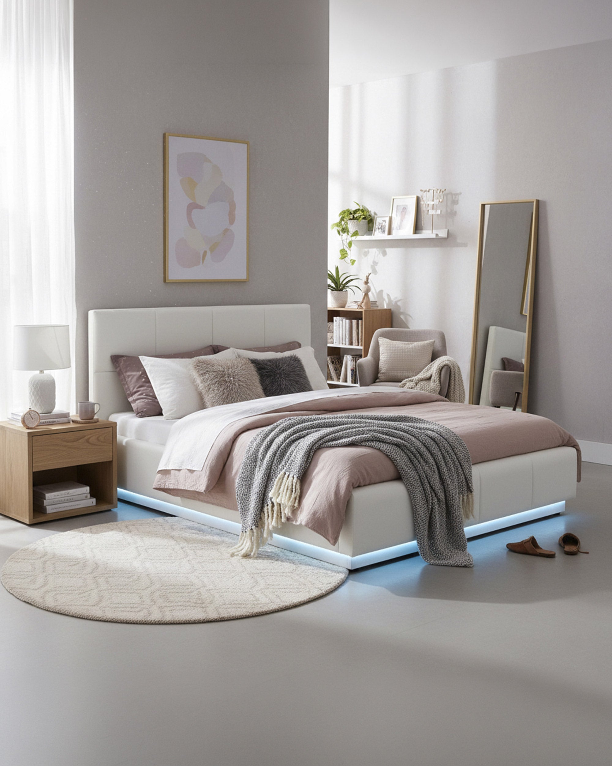 Cama de matrimonio INFINITY II elevable con LED