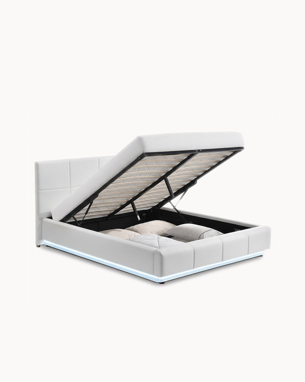 Pack cama de casal INFINITY II + colchão SPRING ROLLER + LED