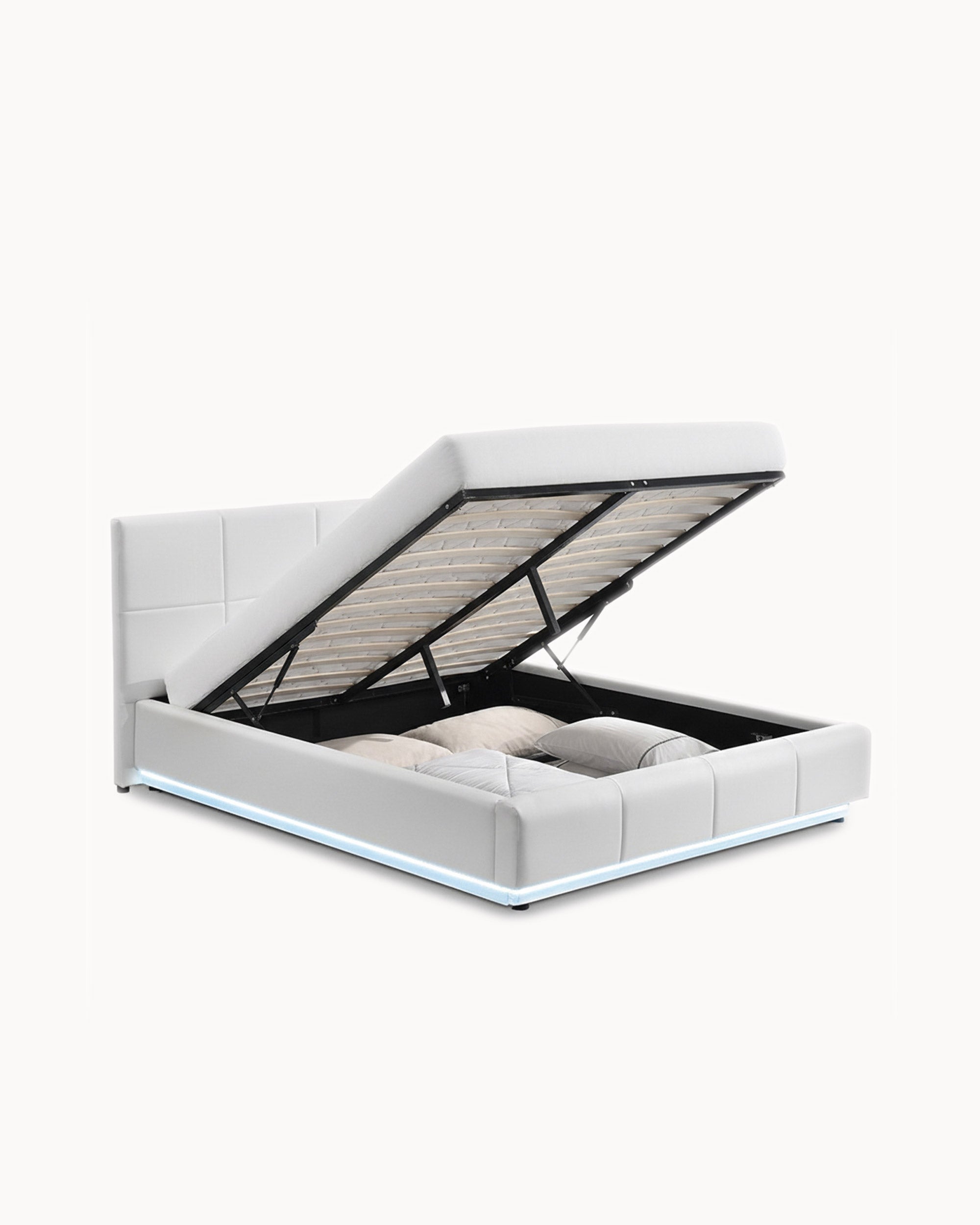 Pack cama de casal INFINITY II + colchão SPRING ROLLER + LED