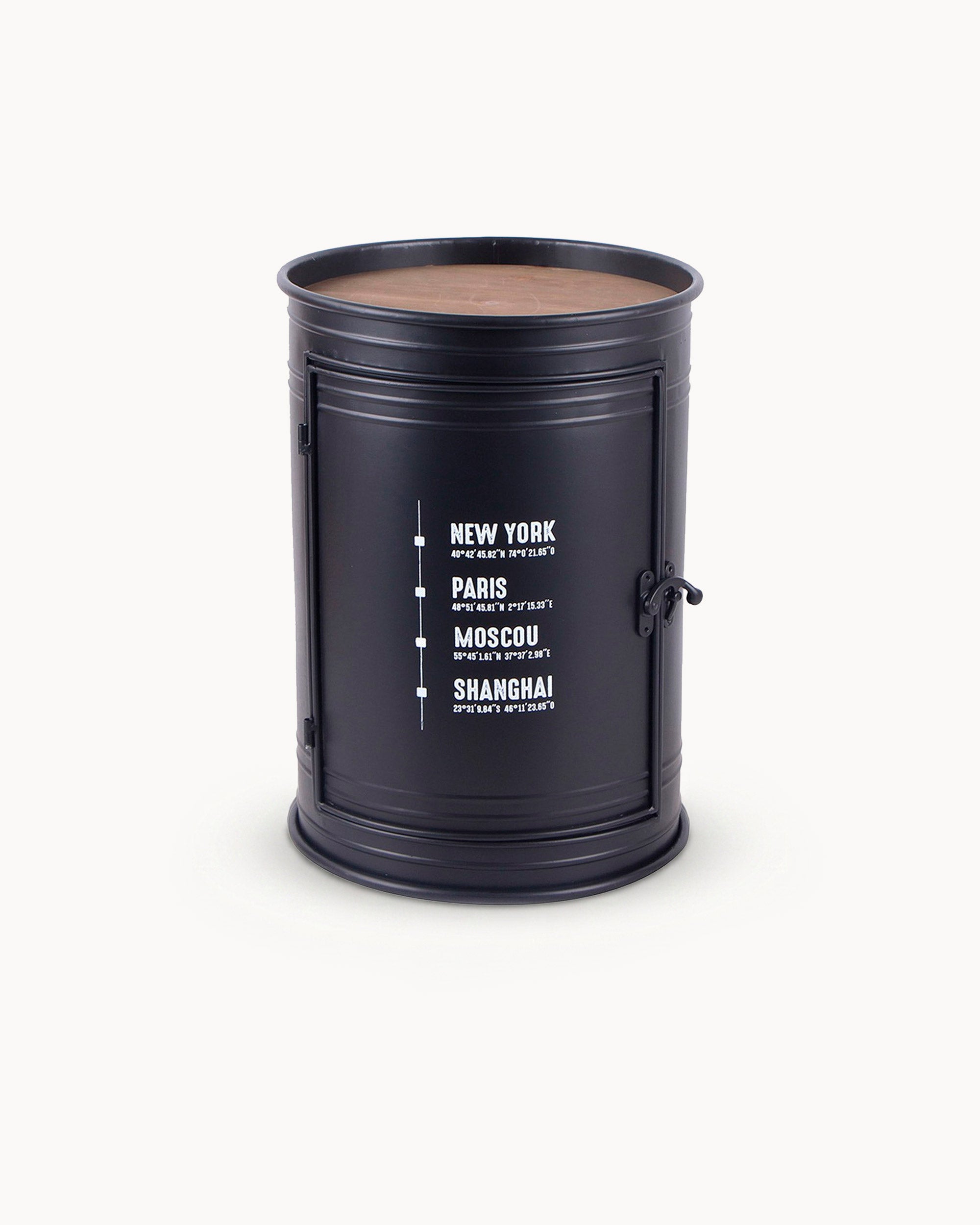 LOFT Round Side Table with 1 door