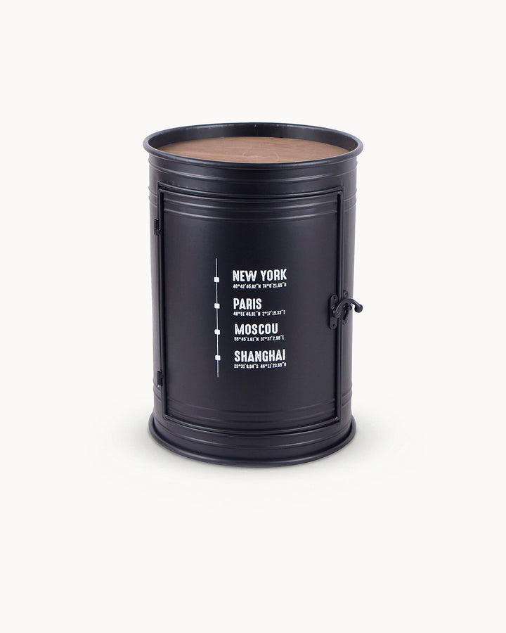 LOFT Round Side Table with 1 door