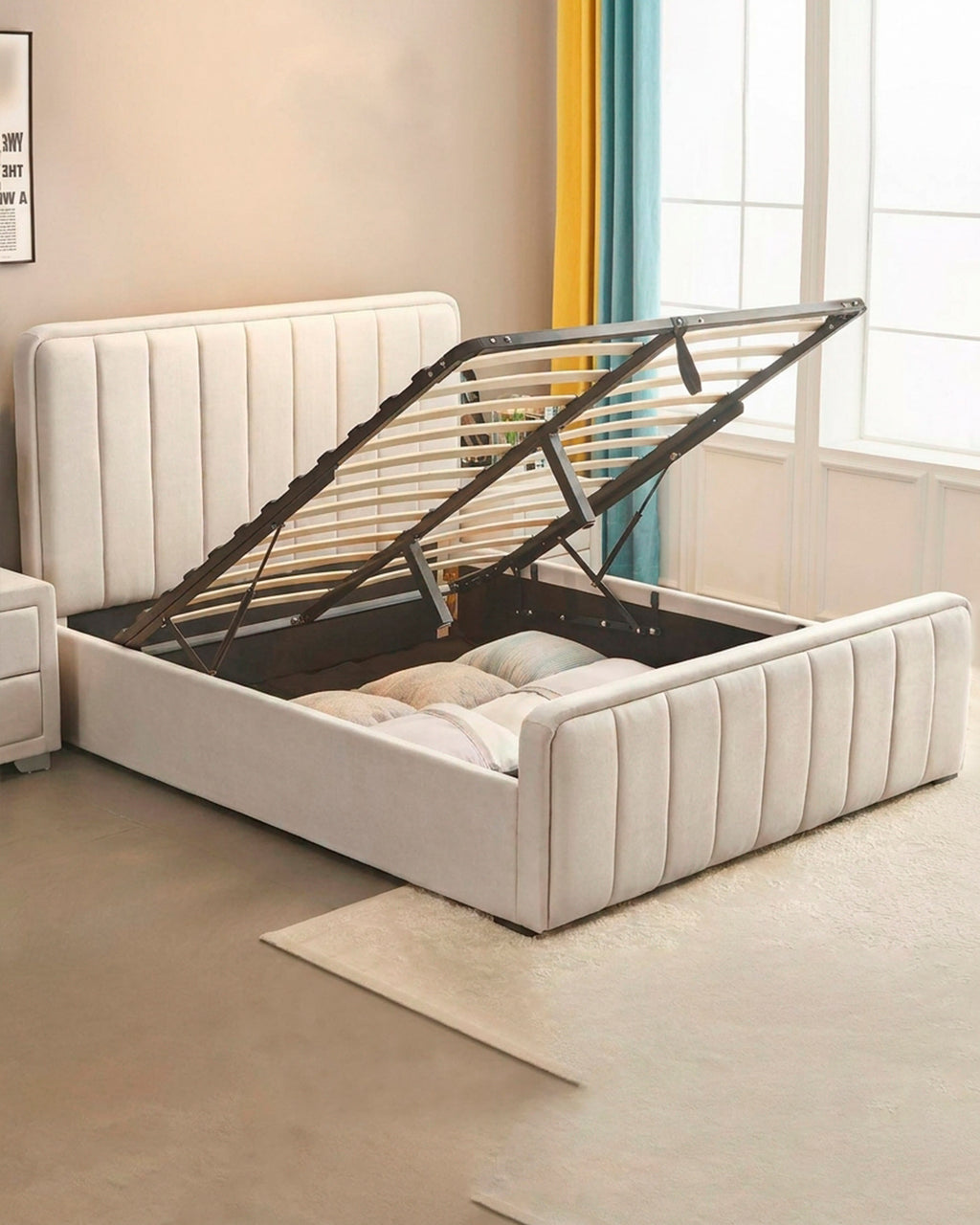 FLOW lift-up double bed frame + HOMYSLEEP PALACIO COOLER Mattress