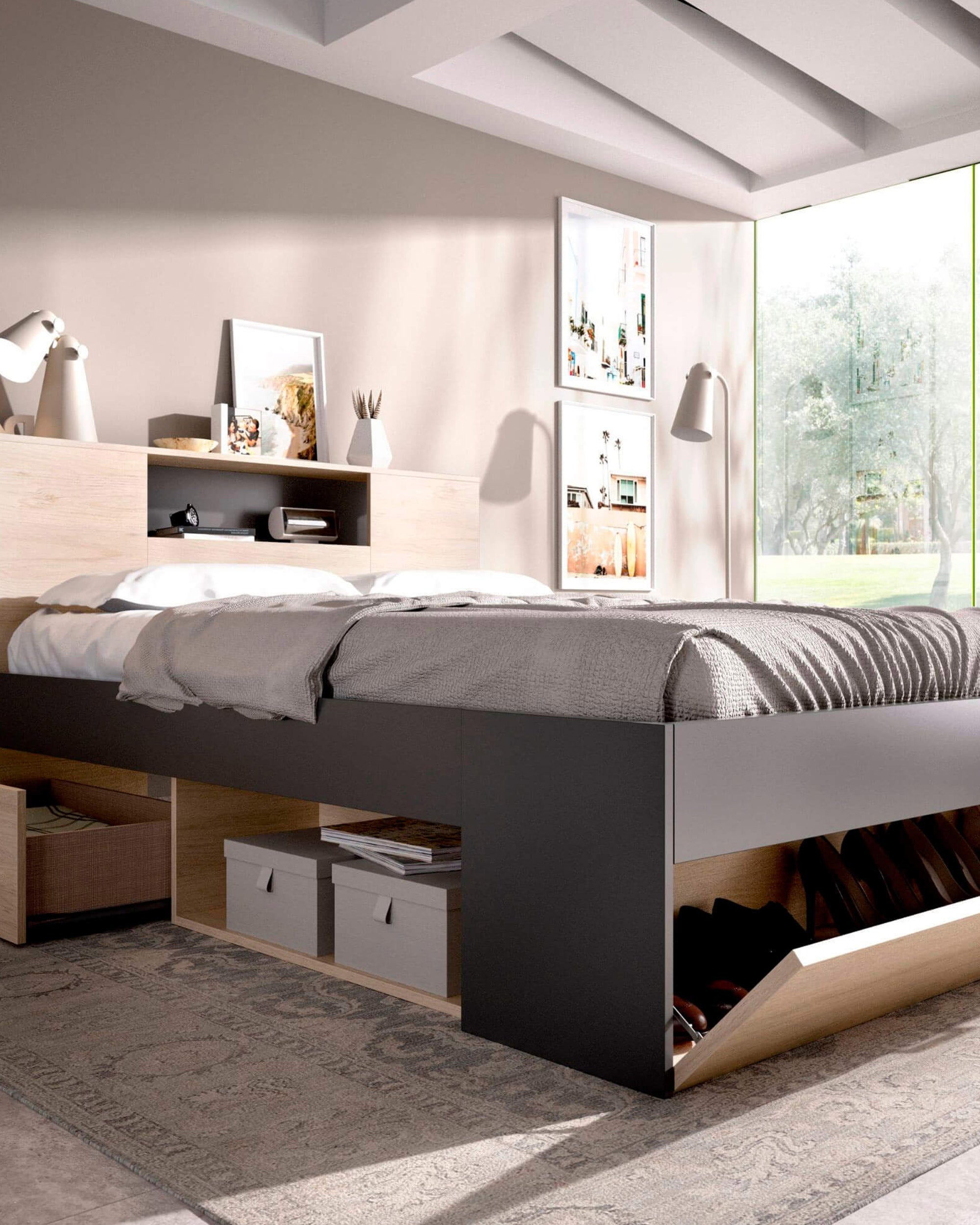 Pack cama de matrimonio COLOMBO + colchón SPRING ROLLER