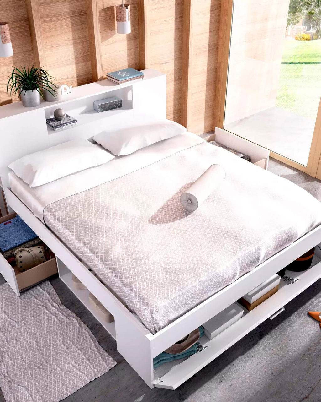 Pack cama de matrimonio COLOMBO + colchón SPRING ROLLER