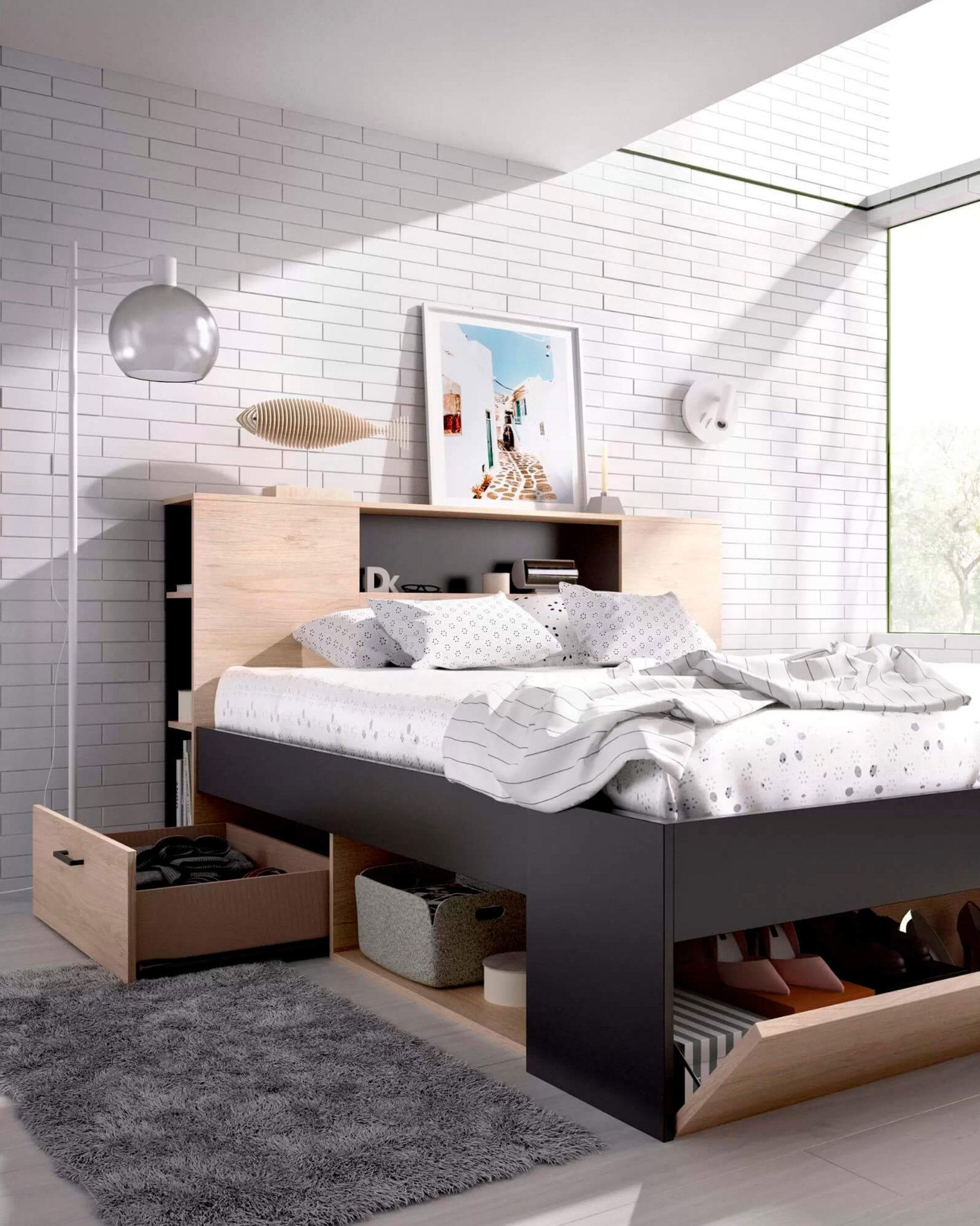 Pack cama de matrimonio COLOMBO + colchón SPRING ROLLER