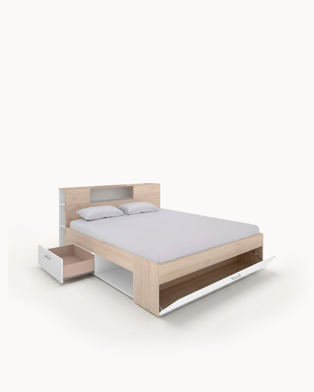 Cama de matrimonio COLOMBO con cajones