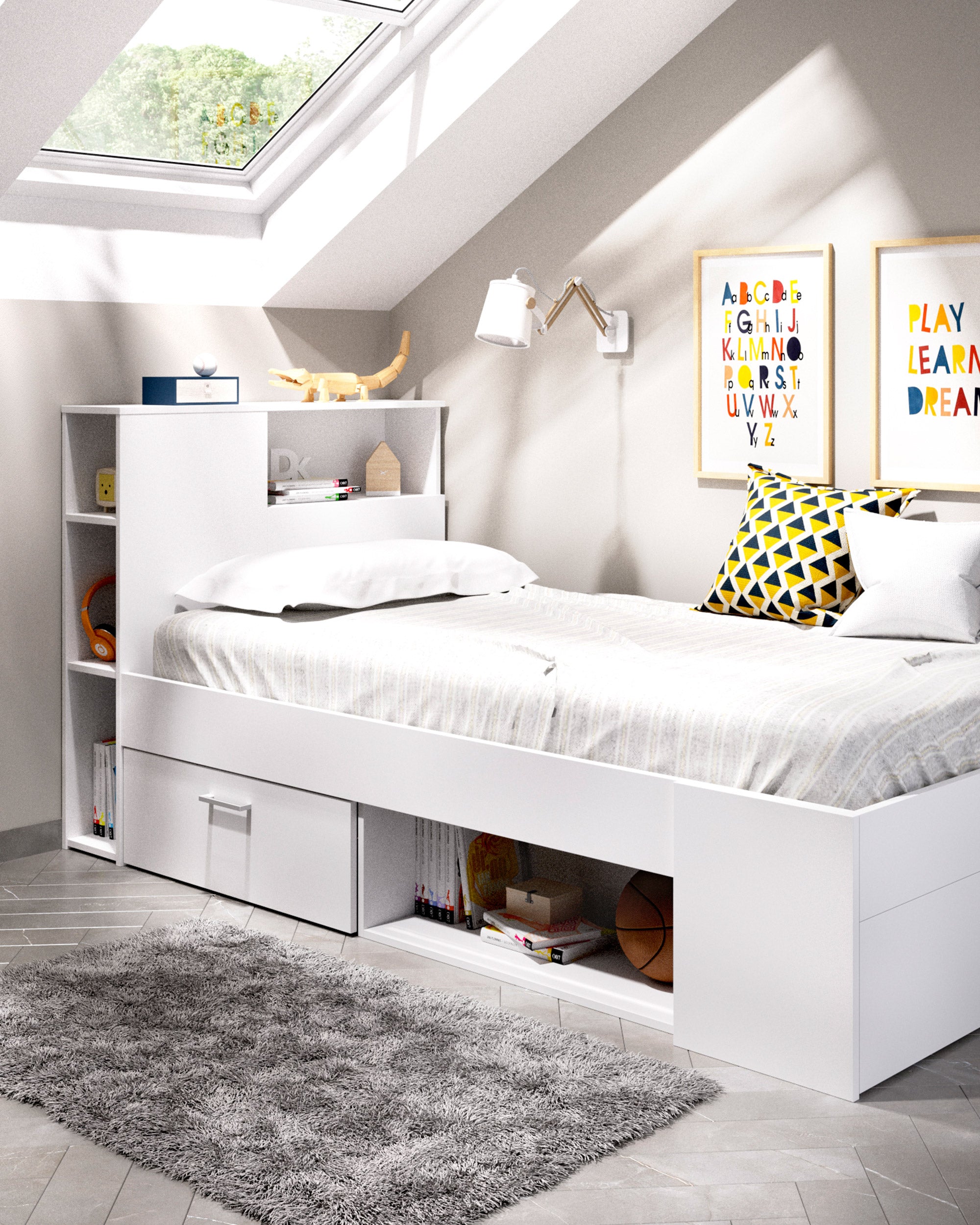 COLOMBO single bed with drawers