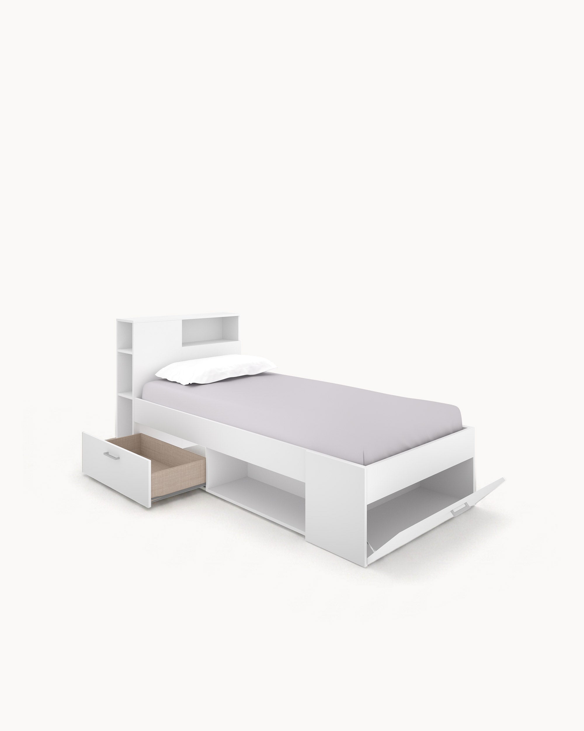 Cama de solteiro COLOMBO com gavetas