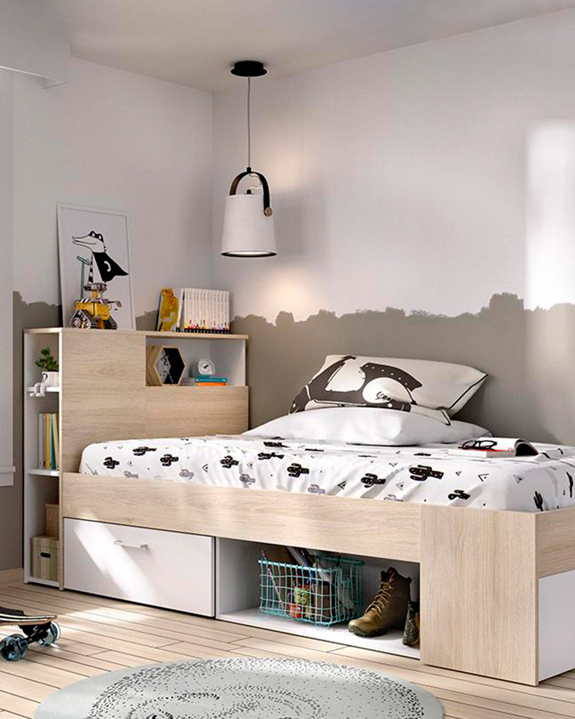 COLOMBO single bed with drawers