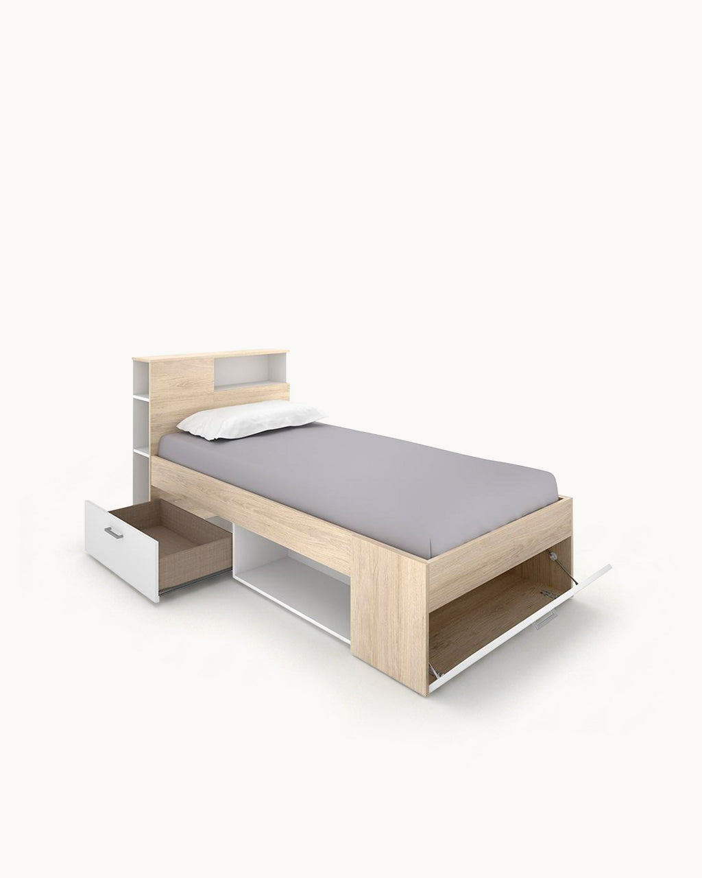 Cama de solteiro COLOMBO com gavetas