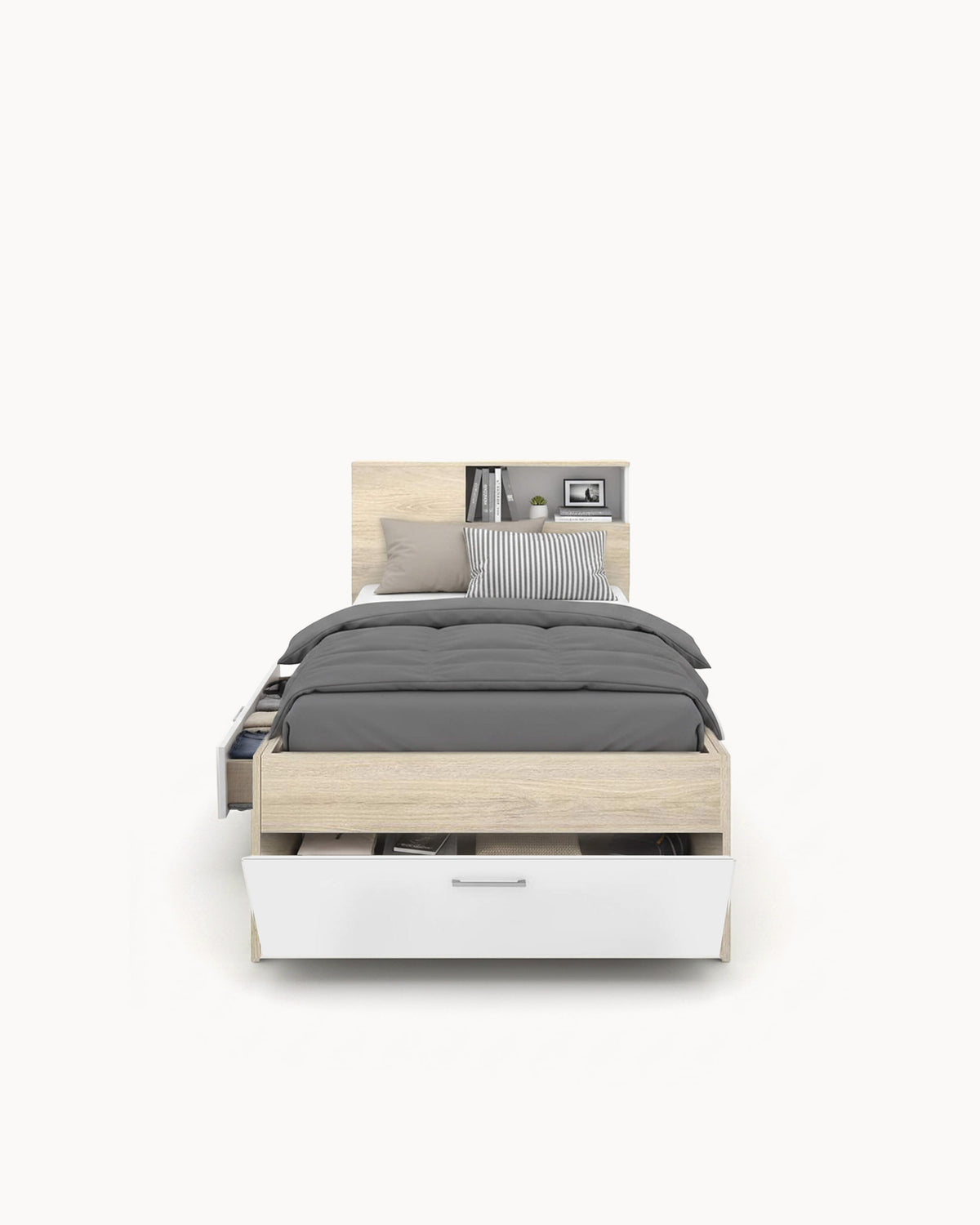 Cama de solteiro COLOMBO com gavetas