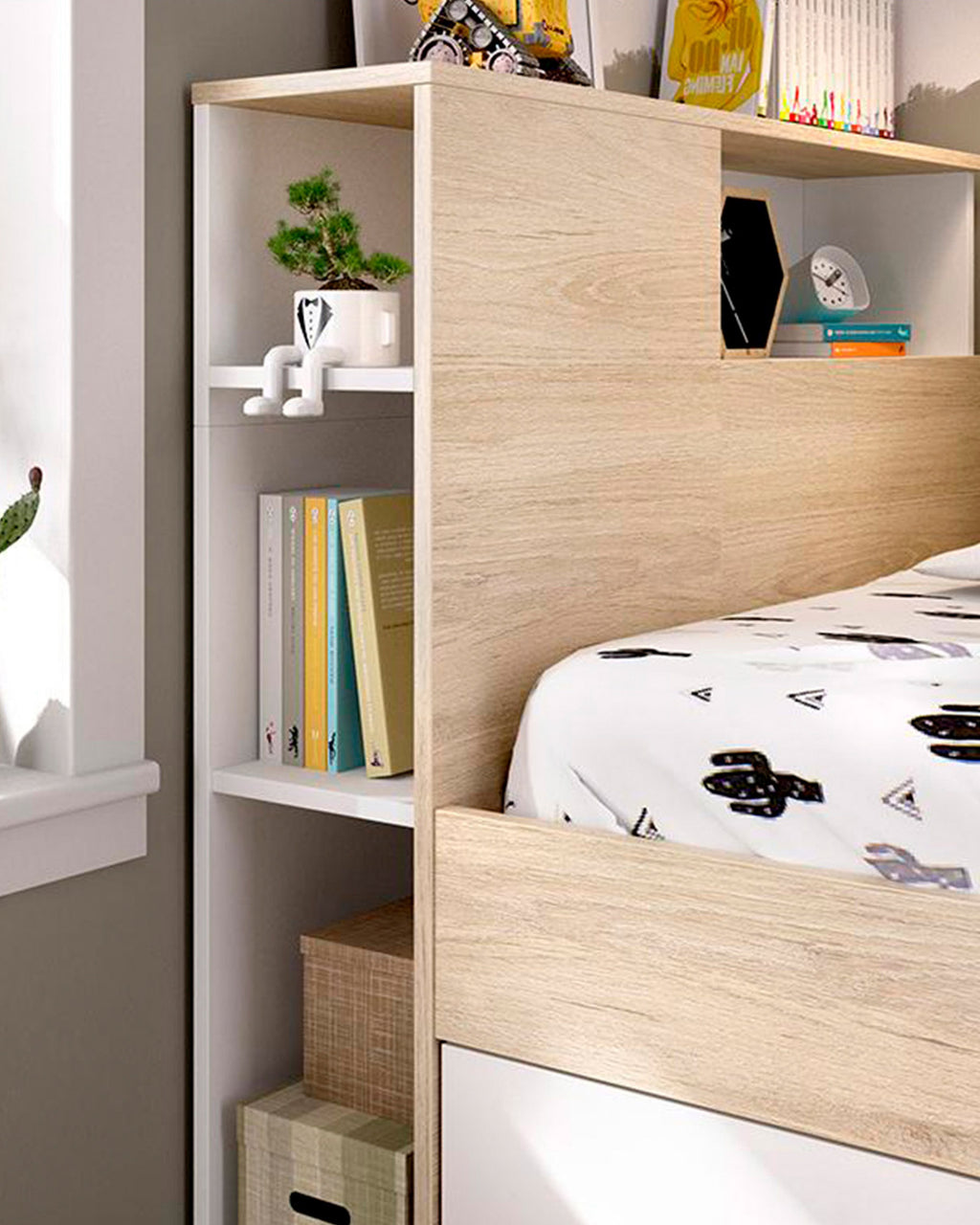 Cama de solteiro COLOMBO com gavetas