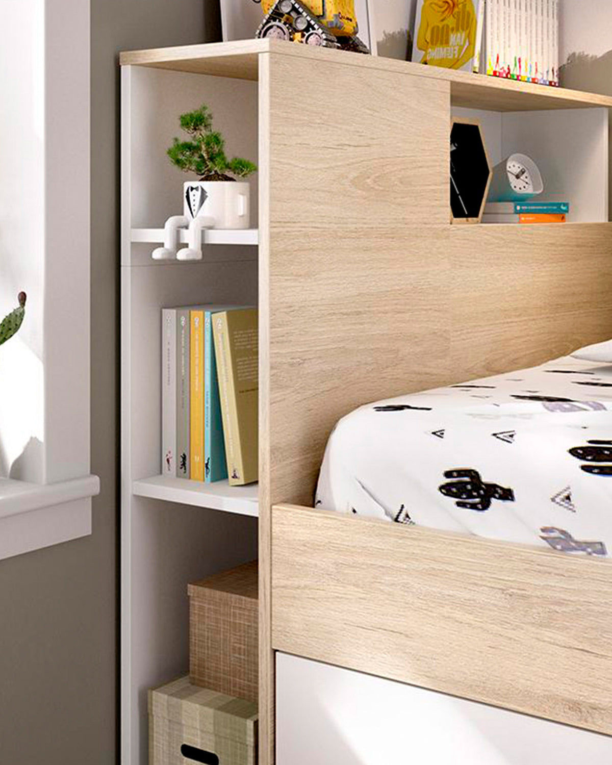 Cama de solteiro COLOMBO com gavetas