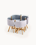 Glass dining table and 4 chairs SPACY II