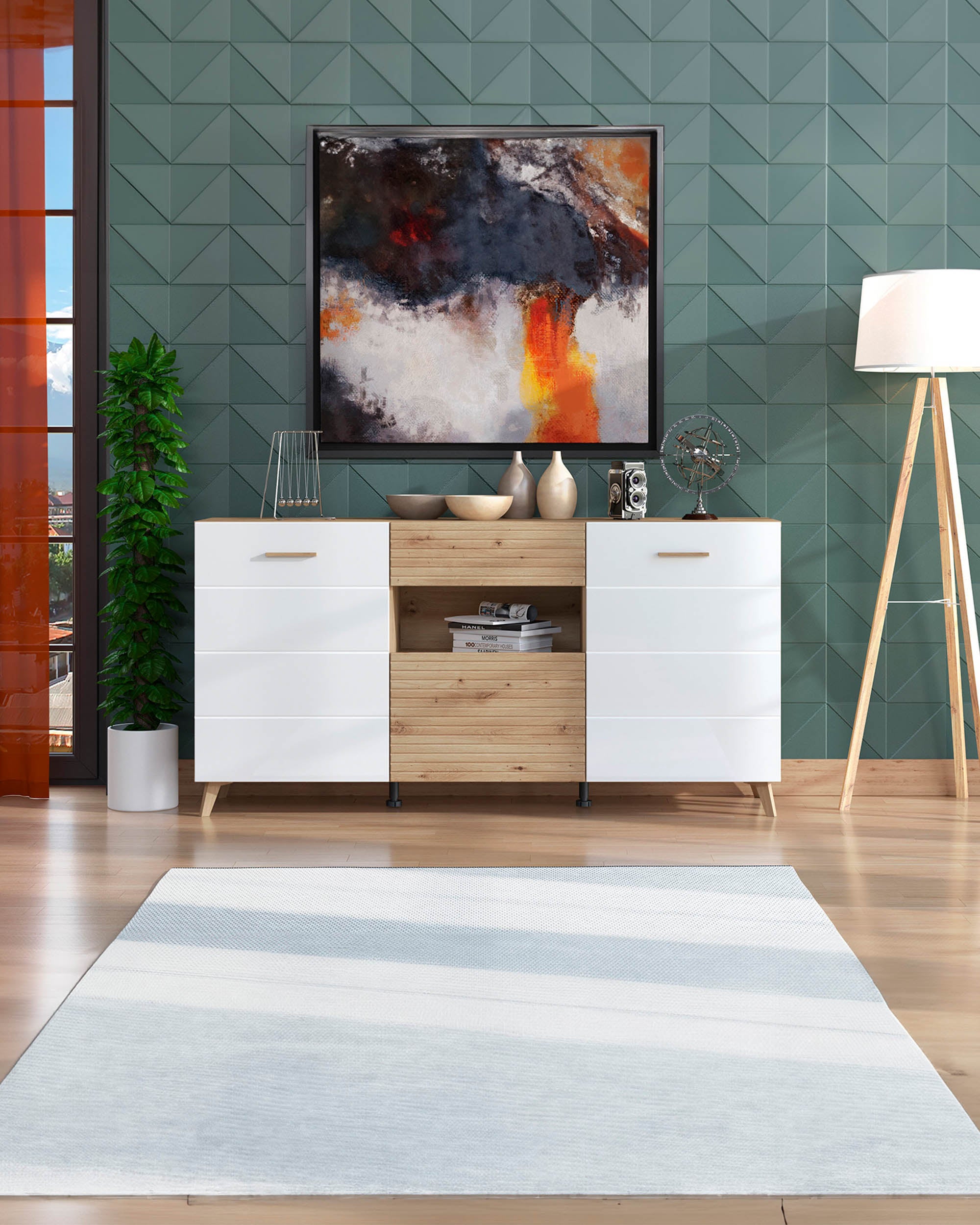 BRETAGNA sideboard with 3 doors and 1 drawer