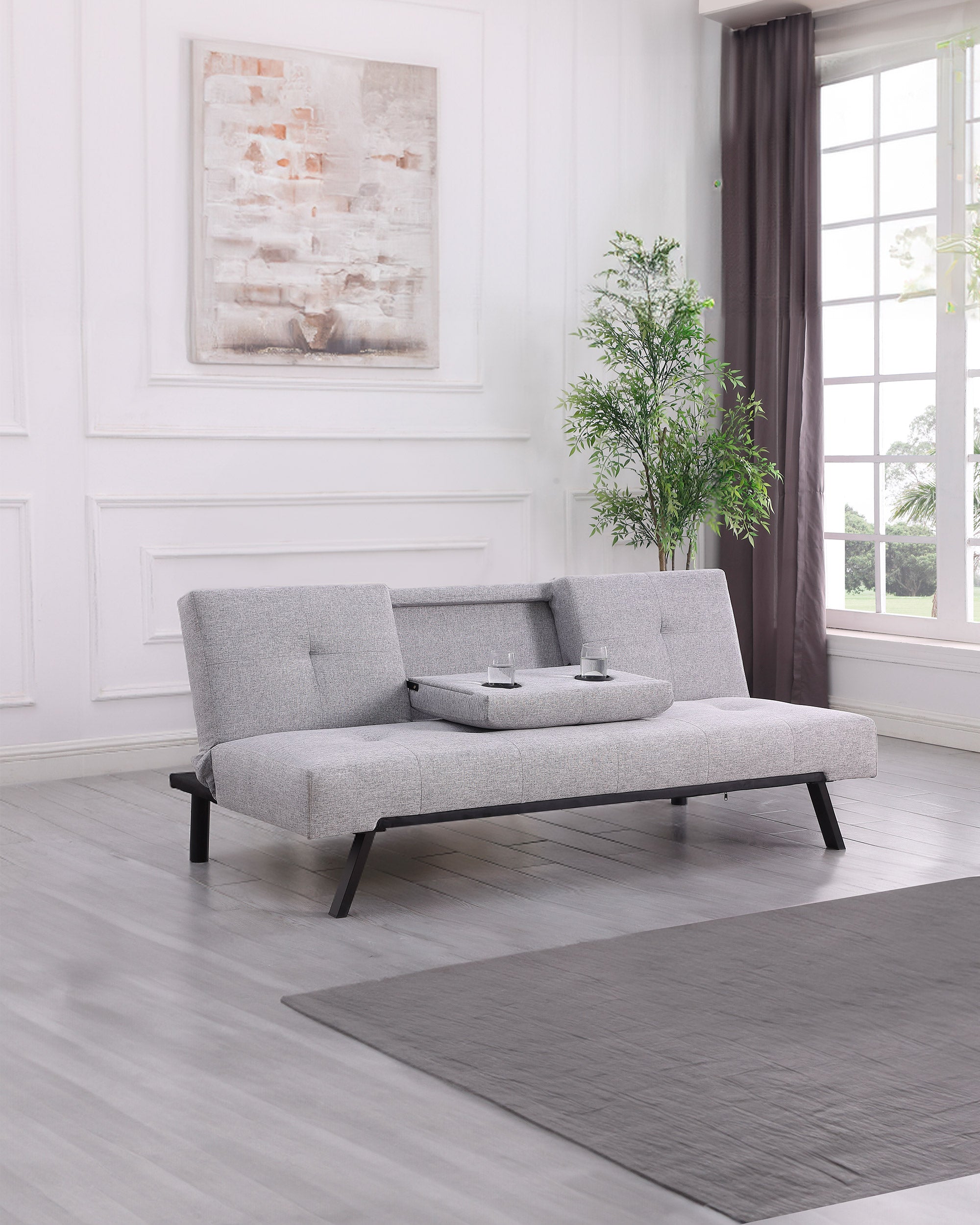 PRAGUE sofa bed with cup holders