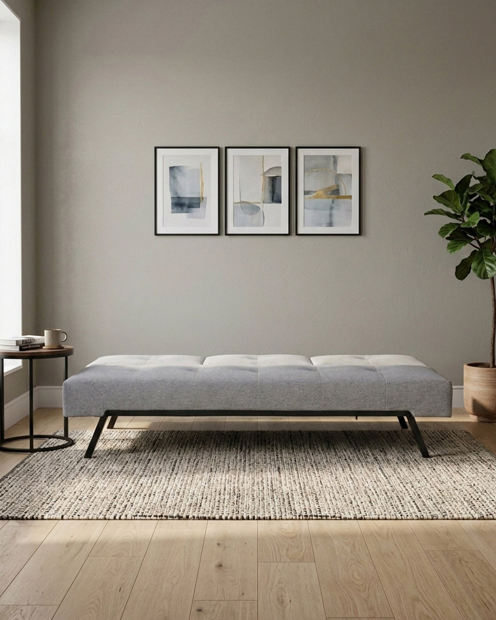 Sofá cama PRAGUE com porta-copos