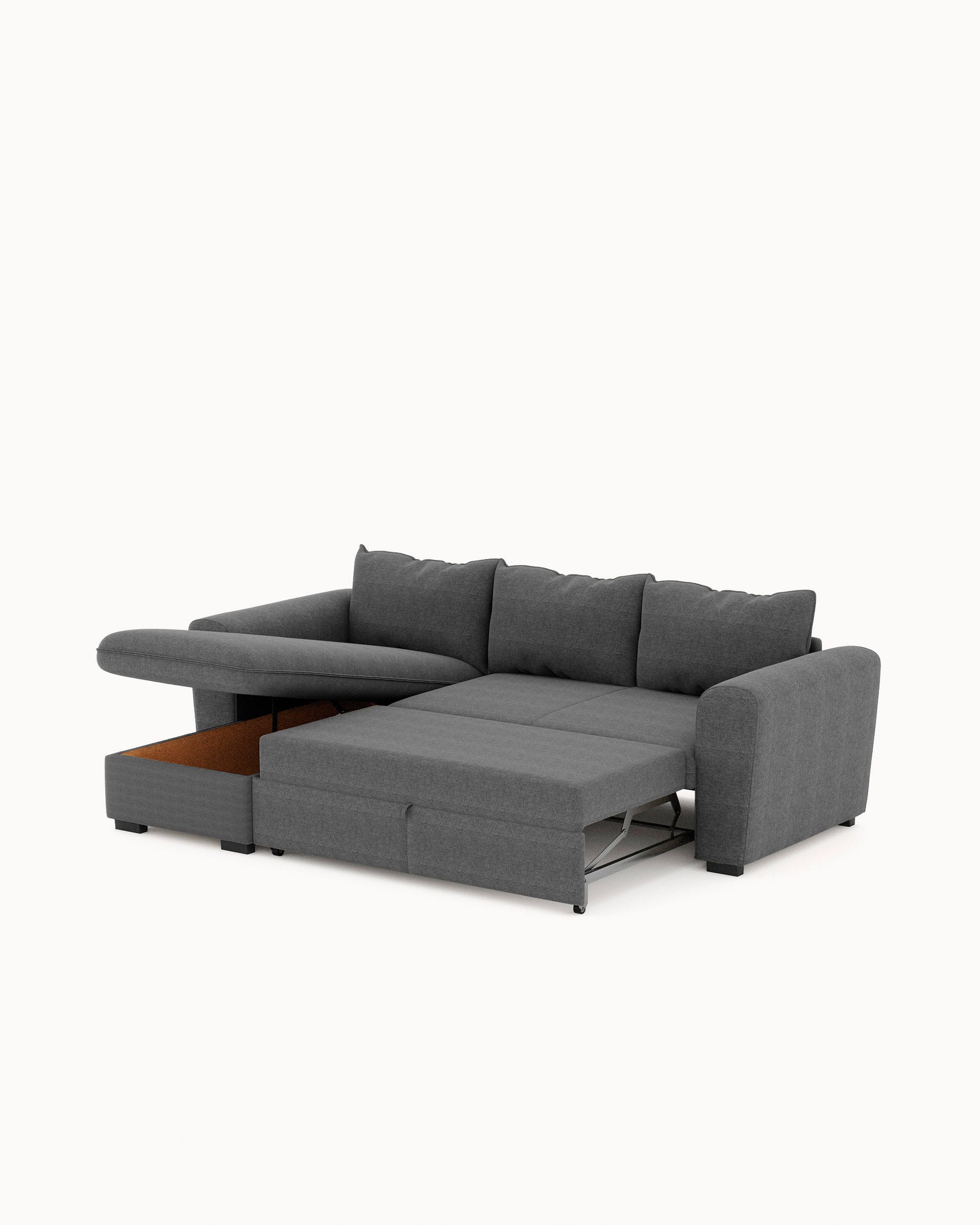 Sofá chaise longue reversible ASTY con cama y arcón
