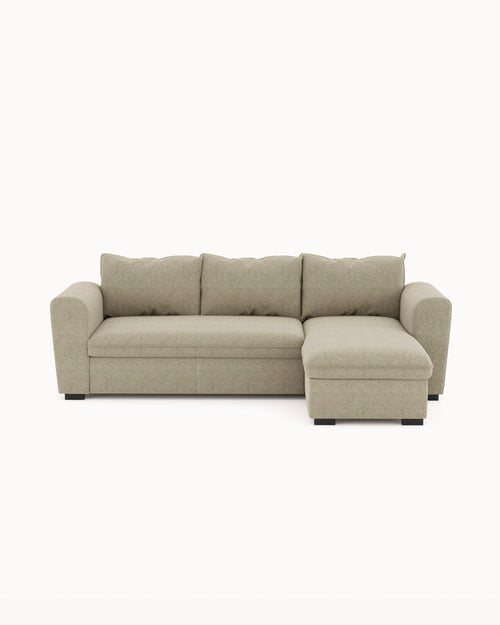 Sofá chaise longue reversível ASTY com cama e baú