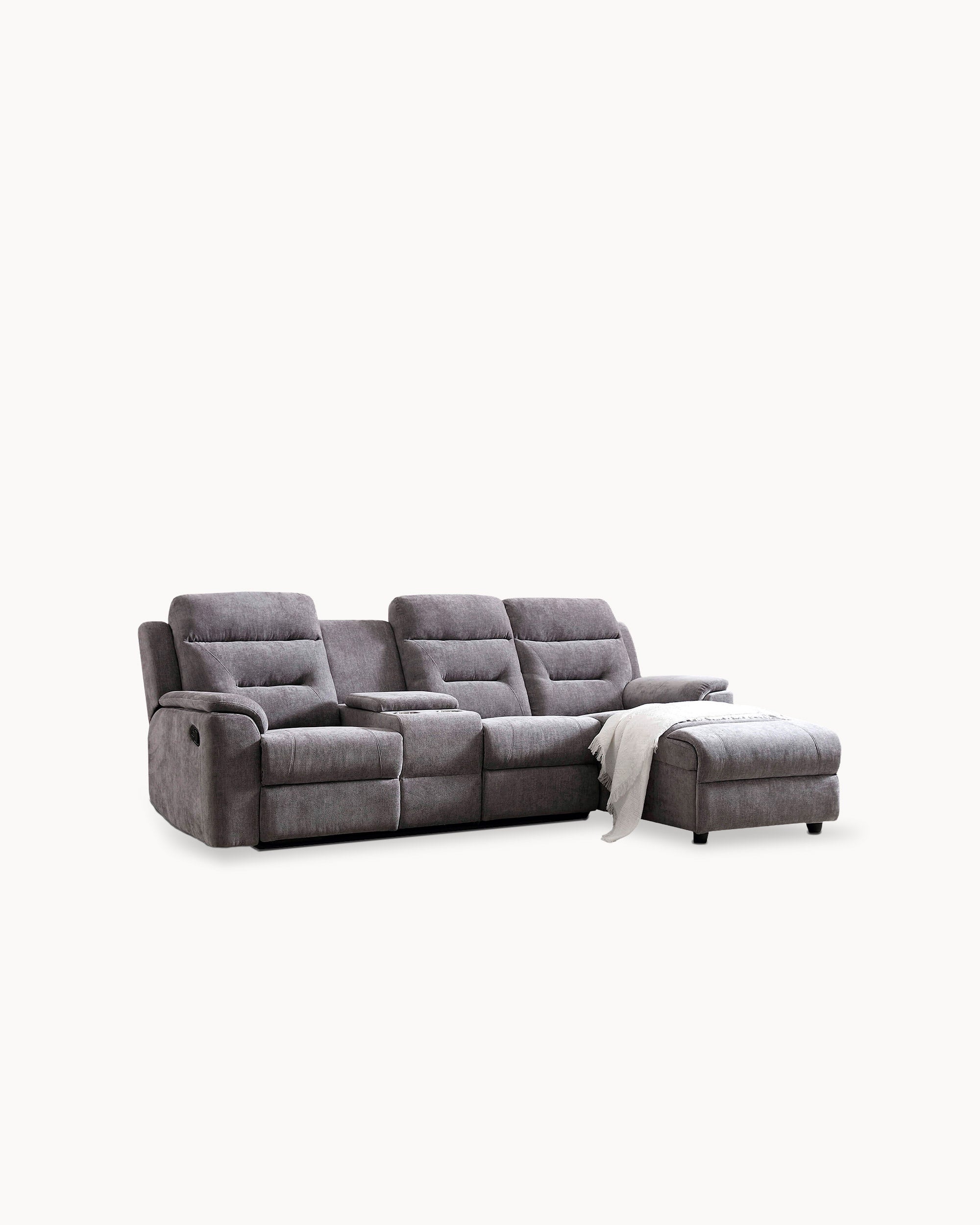 Manual reclining chaise longue sofa NAMIE