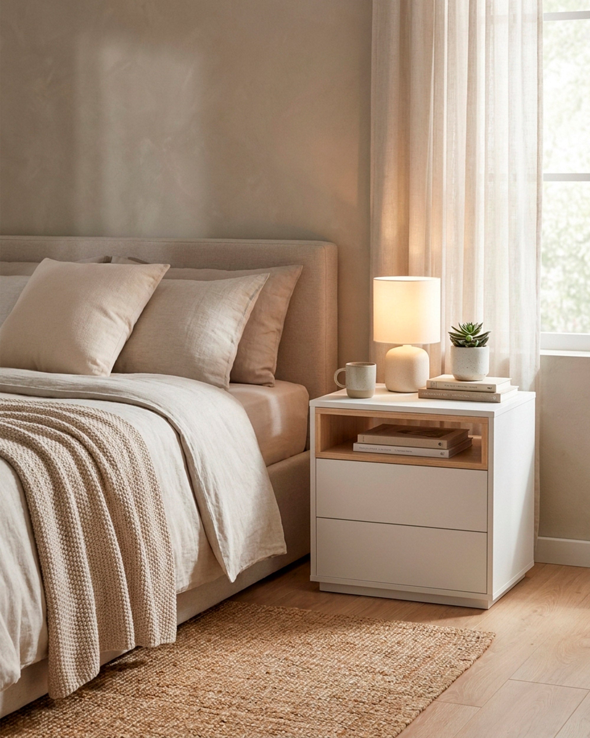 MALMO bedside table 2 drawers