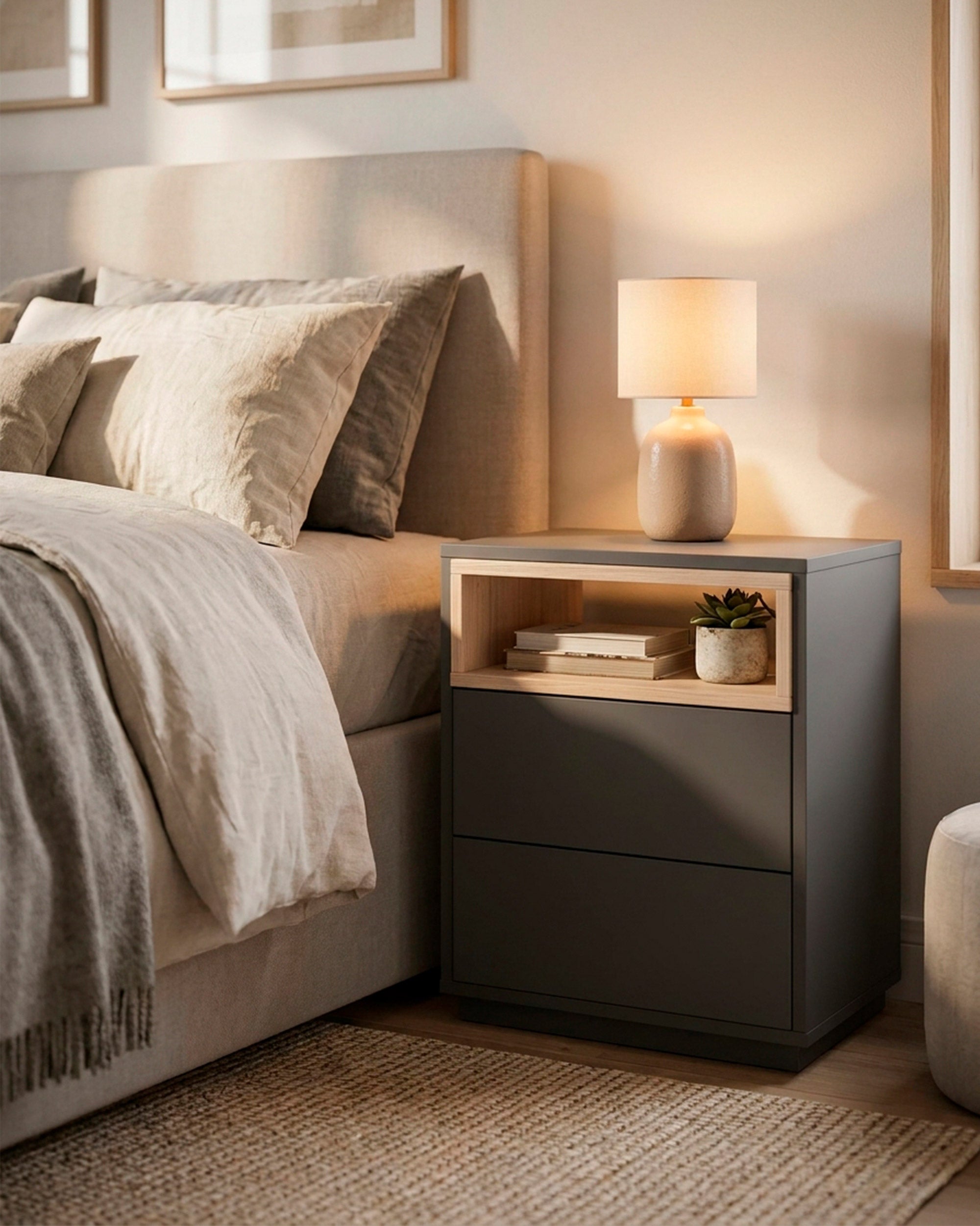 MALMO bedside table 2 drawers