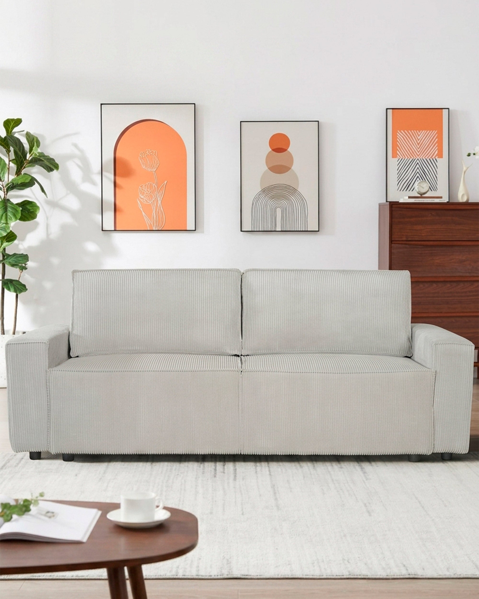 EMMY 3-seater sofa with bed and storage