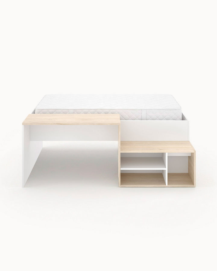 Cama alta reversible ERICK con escritorio
