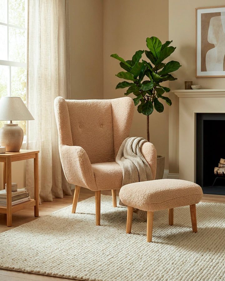 TEDDY armchair with footrest
