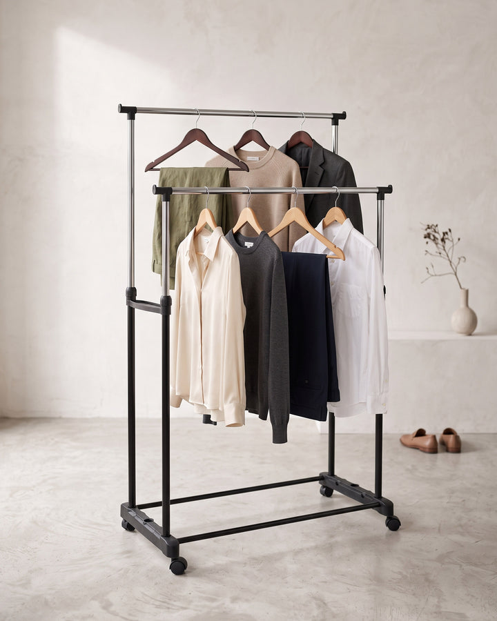 Charriot duplo extensível (100-170cm) com rodas