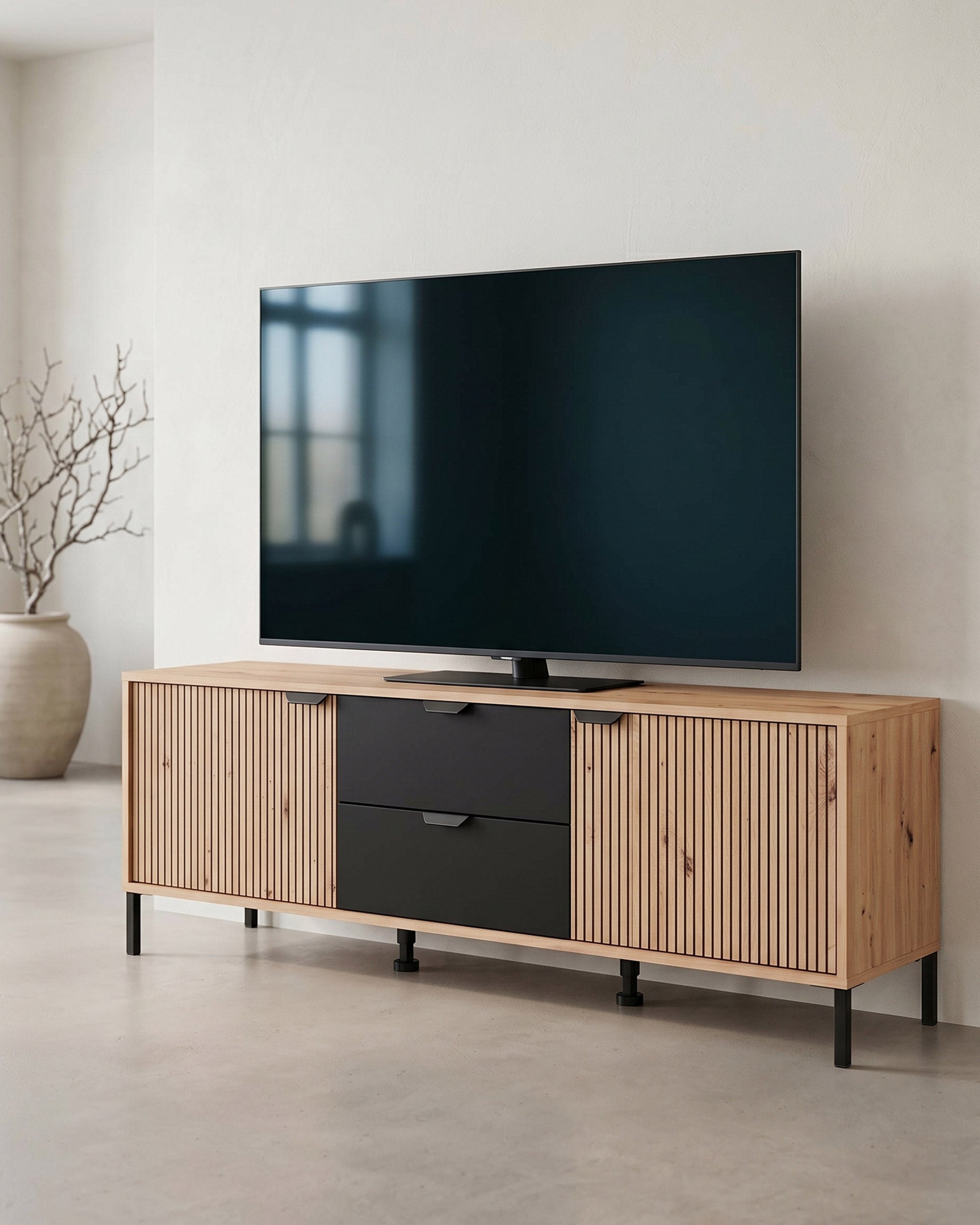 Móvel TV MAYENNE com 2 portas e 2 gavetas
