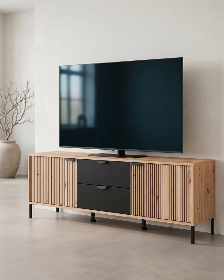 Móvel TV MAYENNE com 2 portas e 2 gavetas