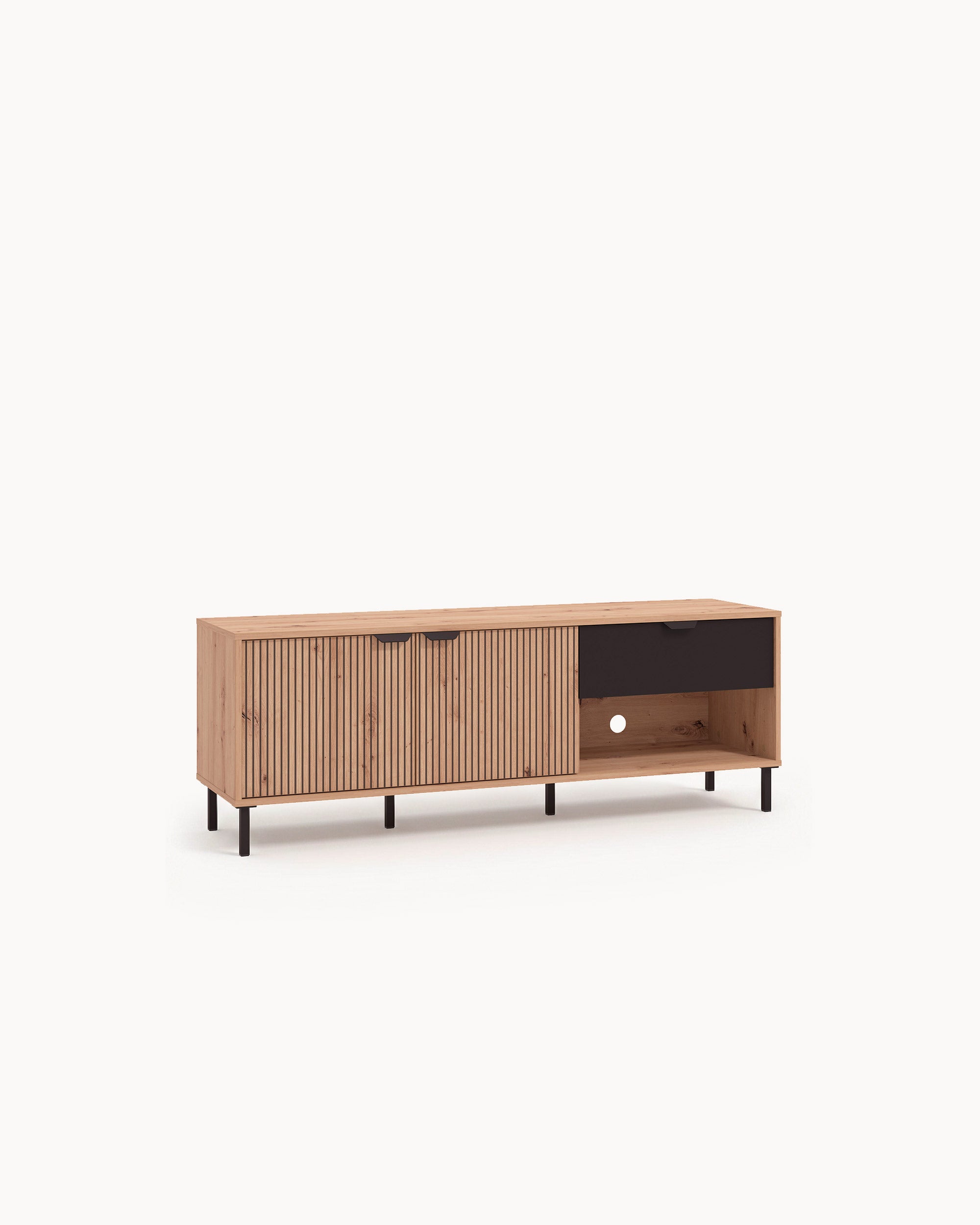 Mueble TV MAYENNE con 2 puertas y 1 cajón