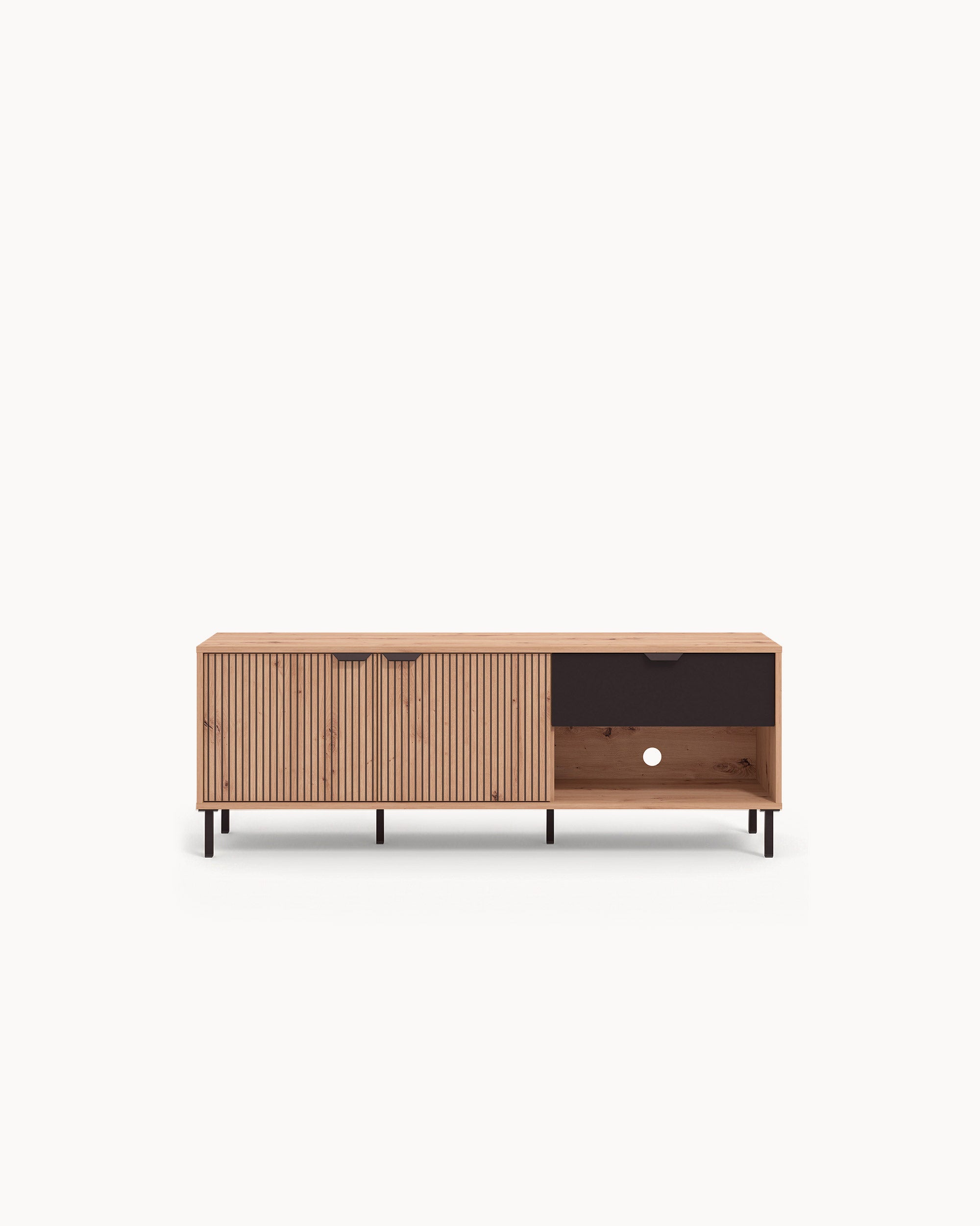 Mueble TV MAYENNE con 2 puertas y 1 cajón