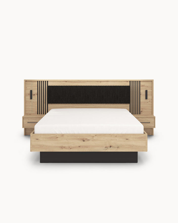 Cama de casal ASCALON com mesas de cabeceira