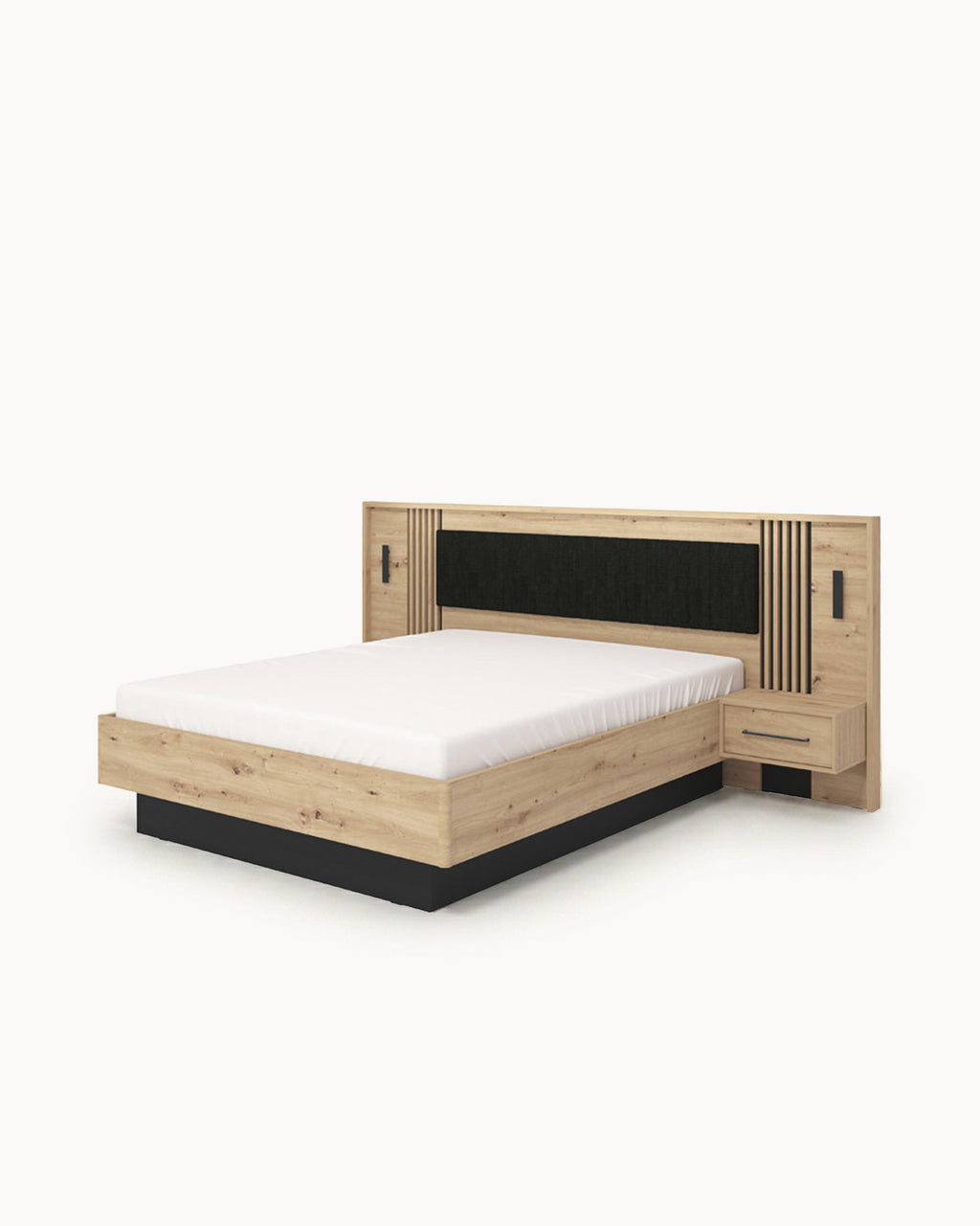 ASCALON double bed with bedside tables