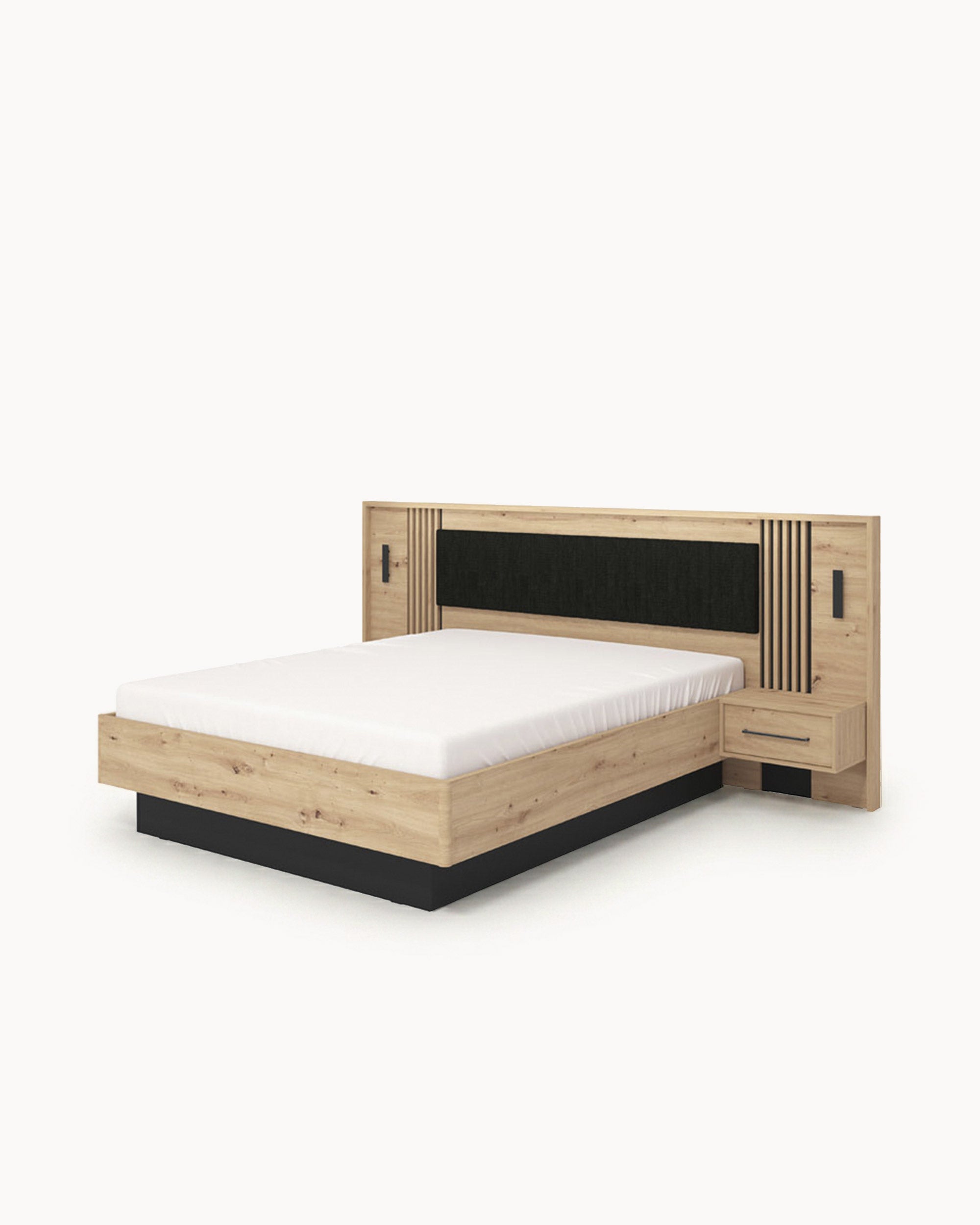 ASCALON double bed with bedside tables