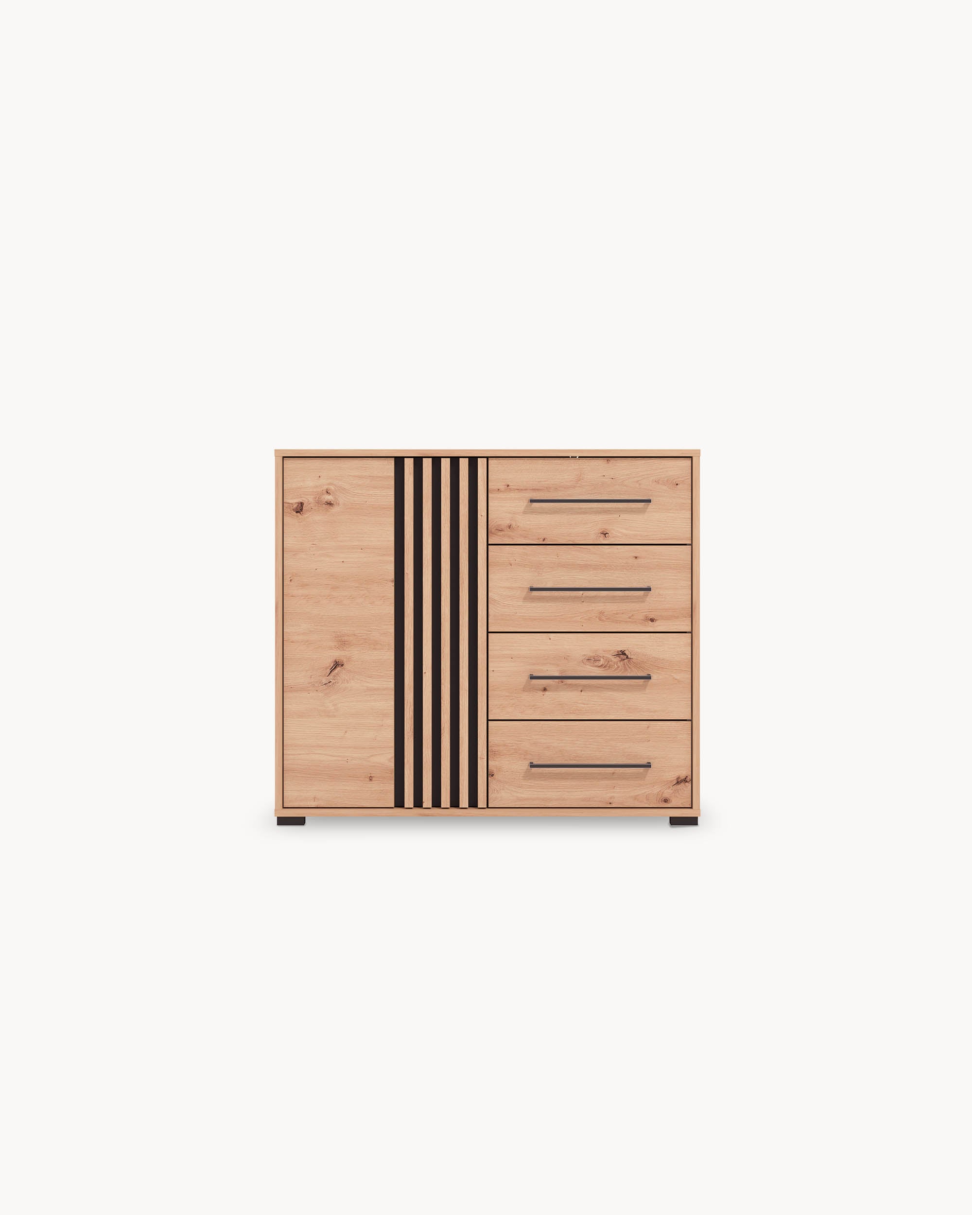 ASCALON Sideboard with 1 door and 4 drawers