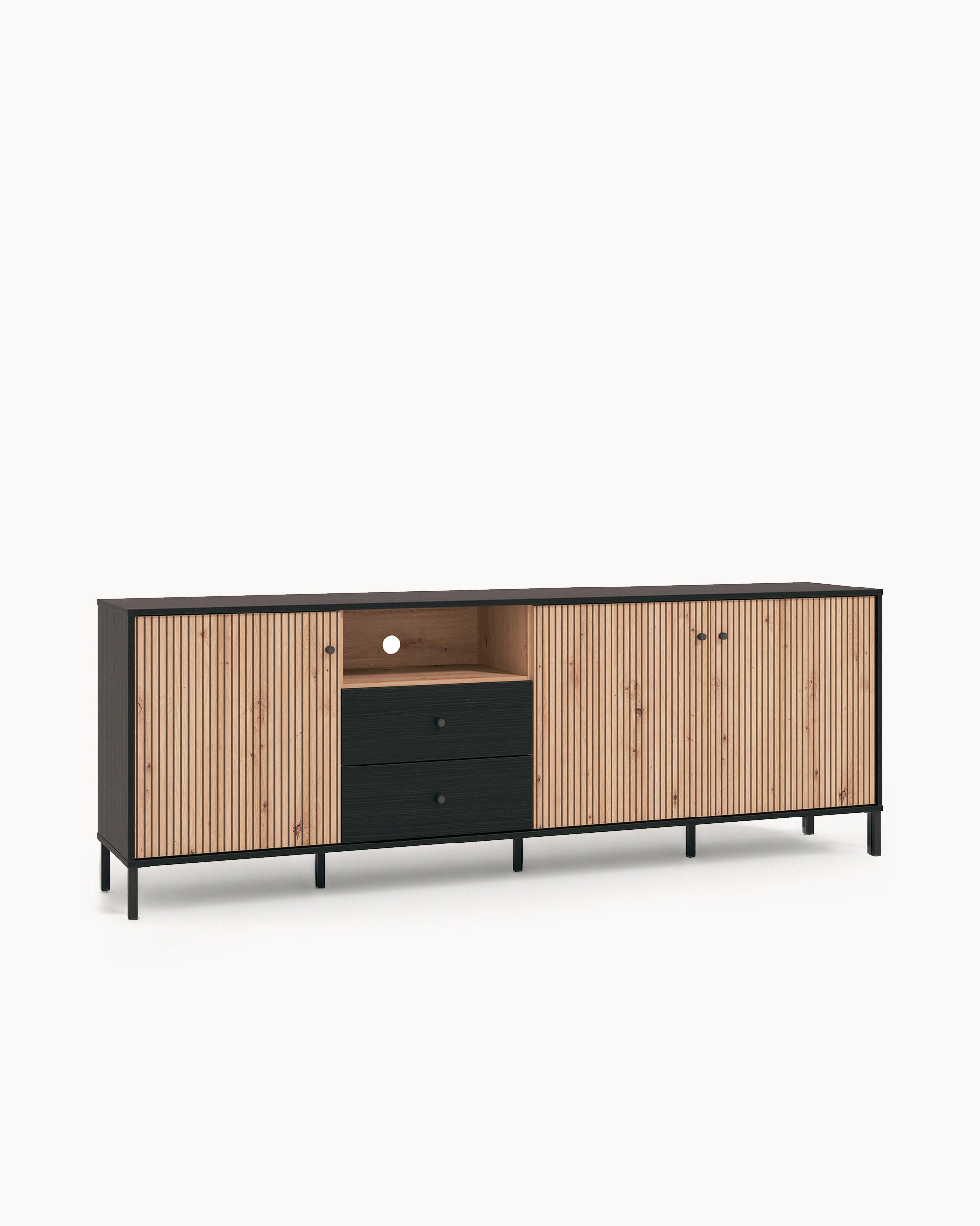 CORREZE TV unit with 3 doors and 2 drawers