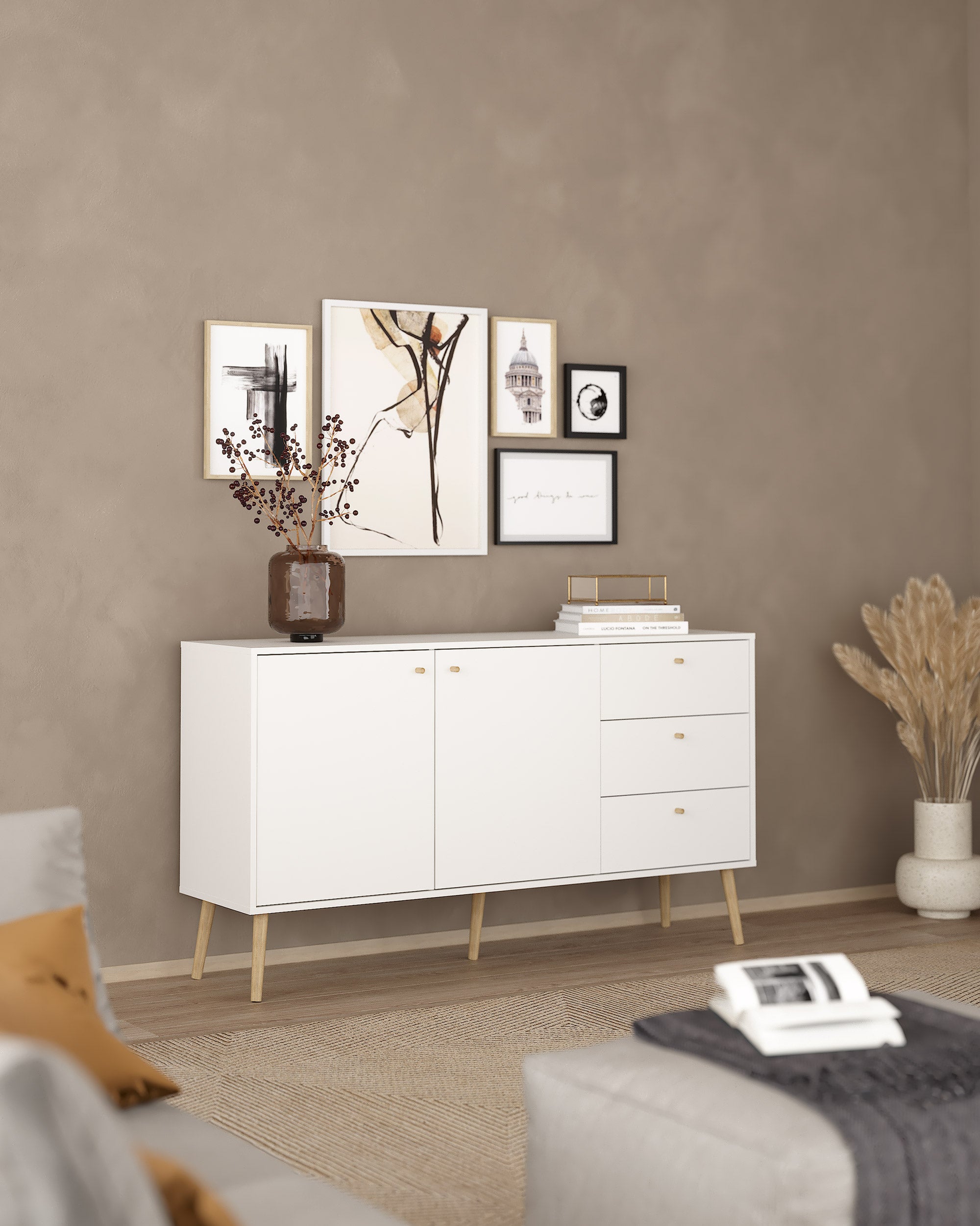 BODO sideboard with 2 doors and 3 drawers