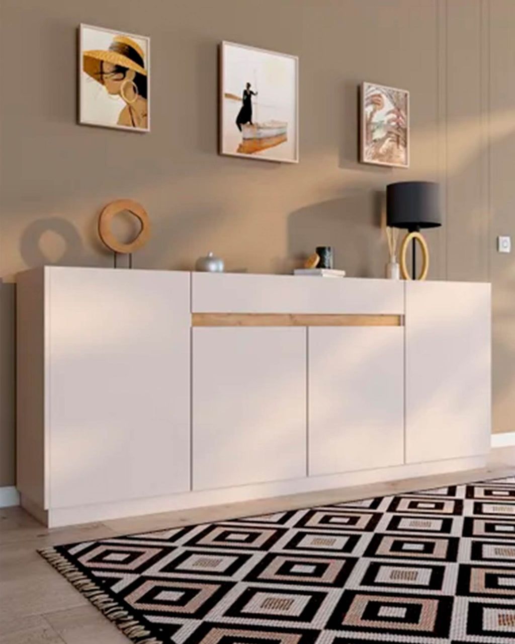 FANTASY Sideboard with 4 doors and 1 drawer