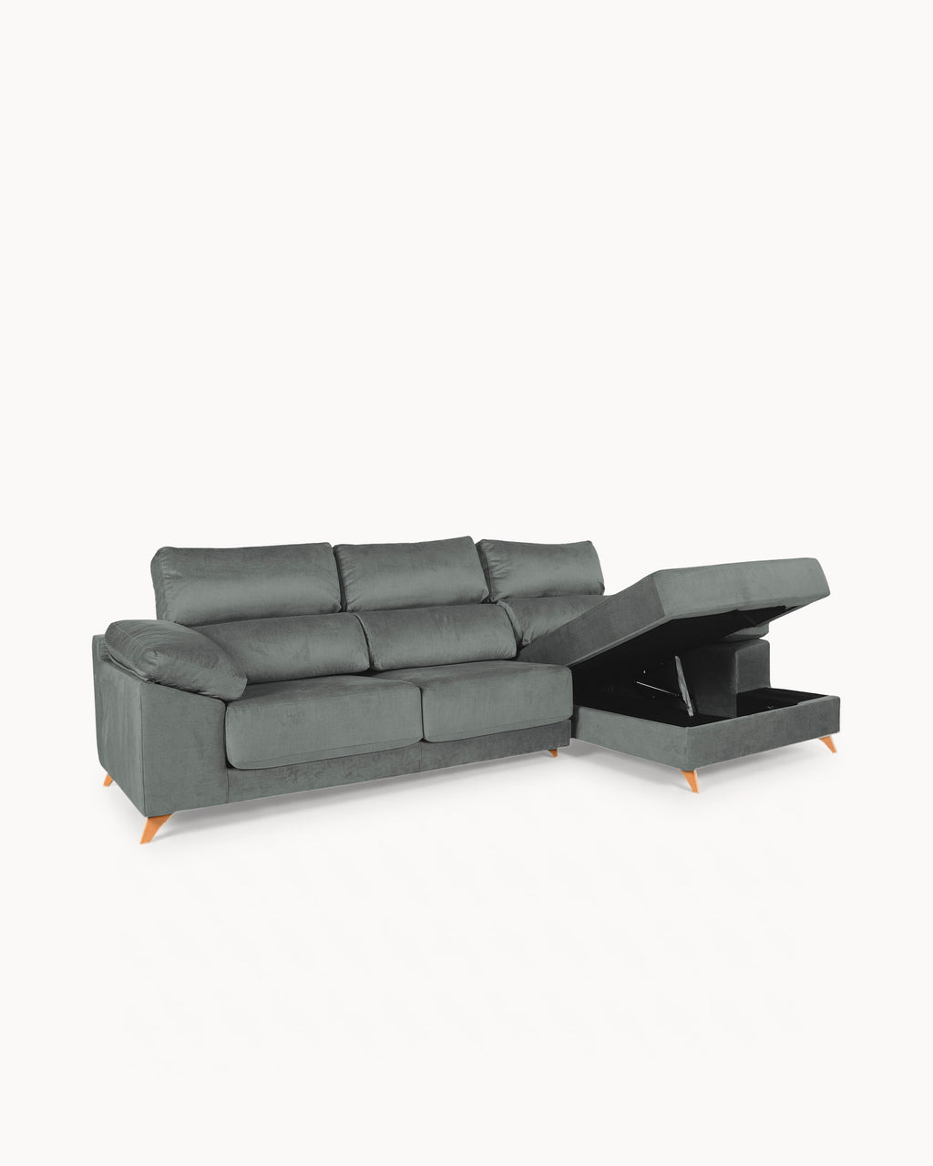 Sofá chaise longue MERIDA com baú