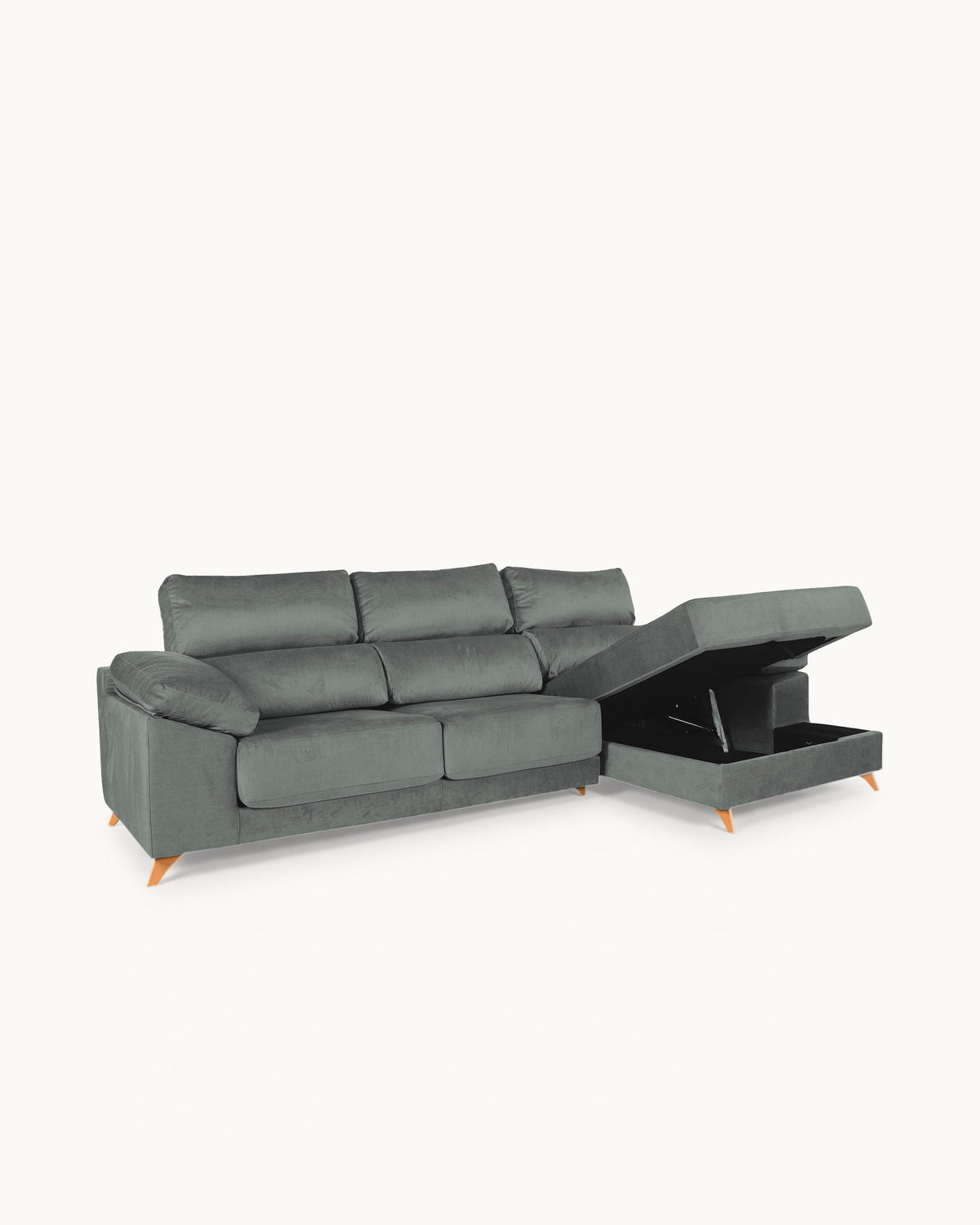 Sofá chaise longue MERIDA com baú