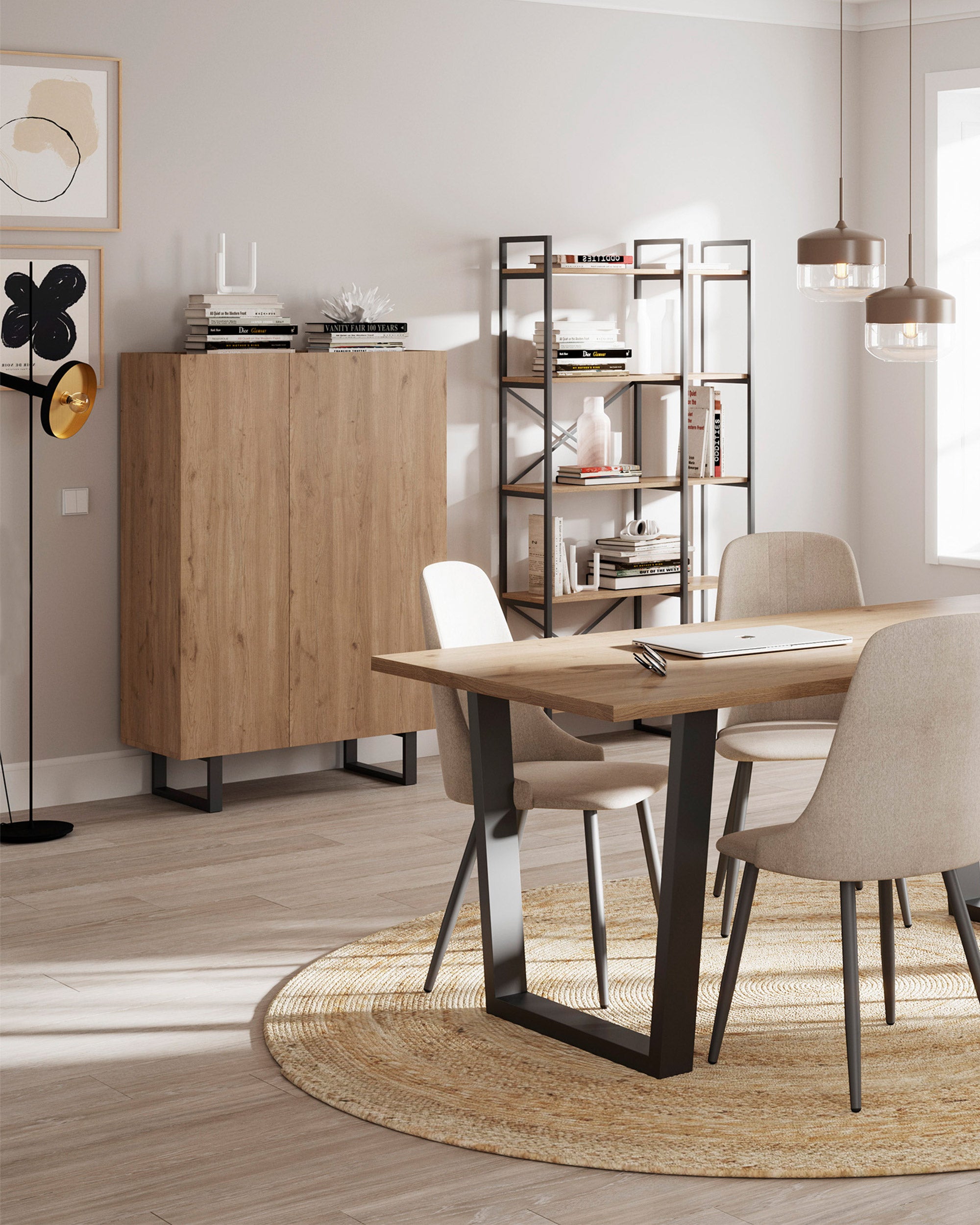 BARNA tall sideboard with 2 doors