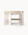 GASPAR reversible high sleeper bed with desk and wardrobe