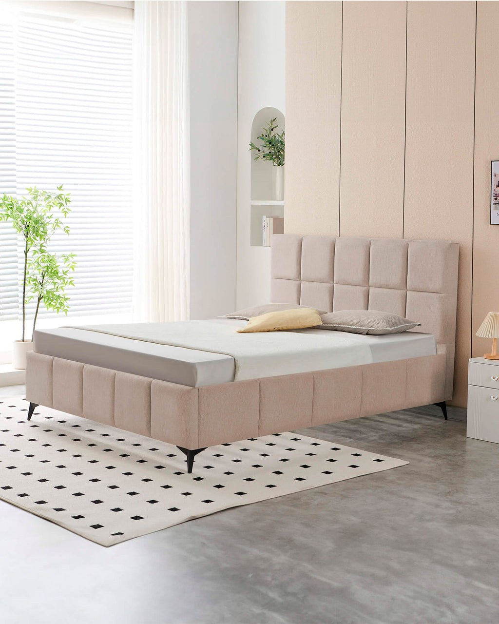 Pack cama de matrimonio VANESSA + Colchón HOMYSLEEP PALACIO COOLER