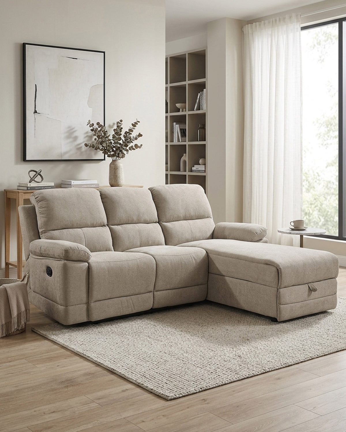 Sofá chaise longue LEON relax manual