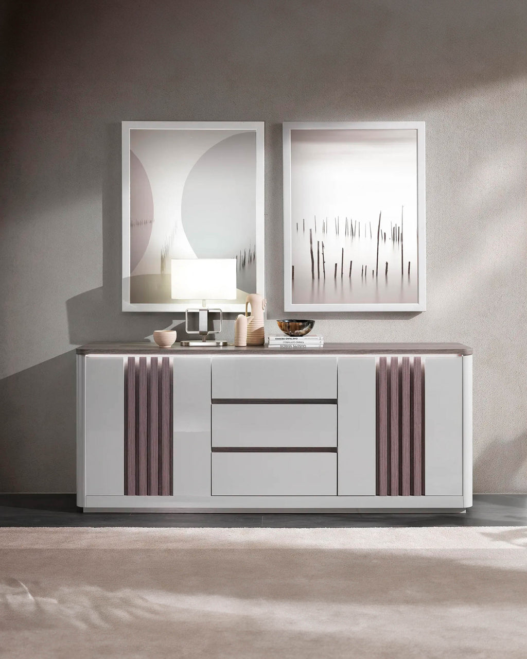 PESARO Sideboard with LED (210cm)