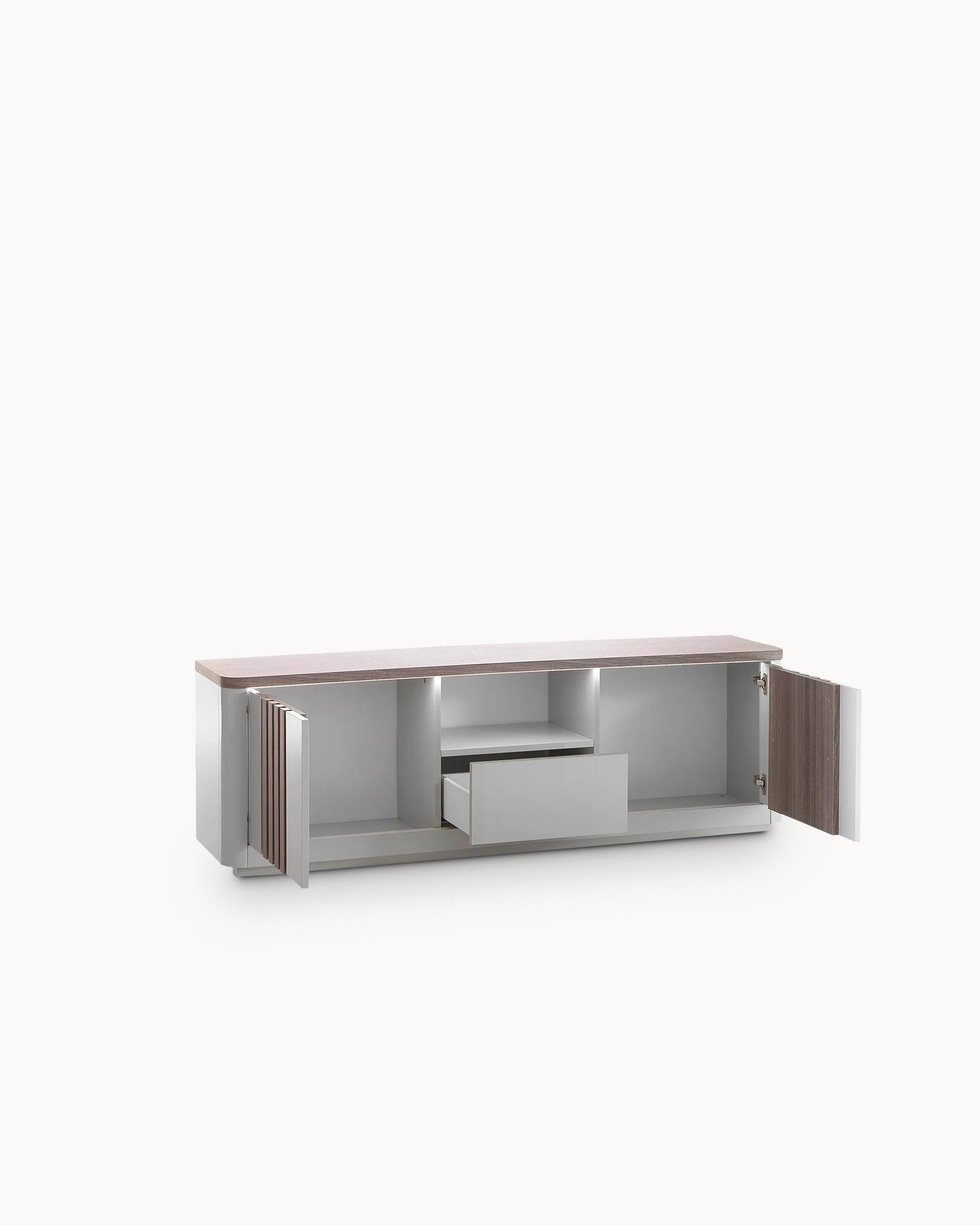 Móvel TV PESARO com LED, 2 portas e 1 gaveta (170cm)